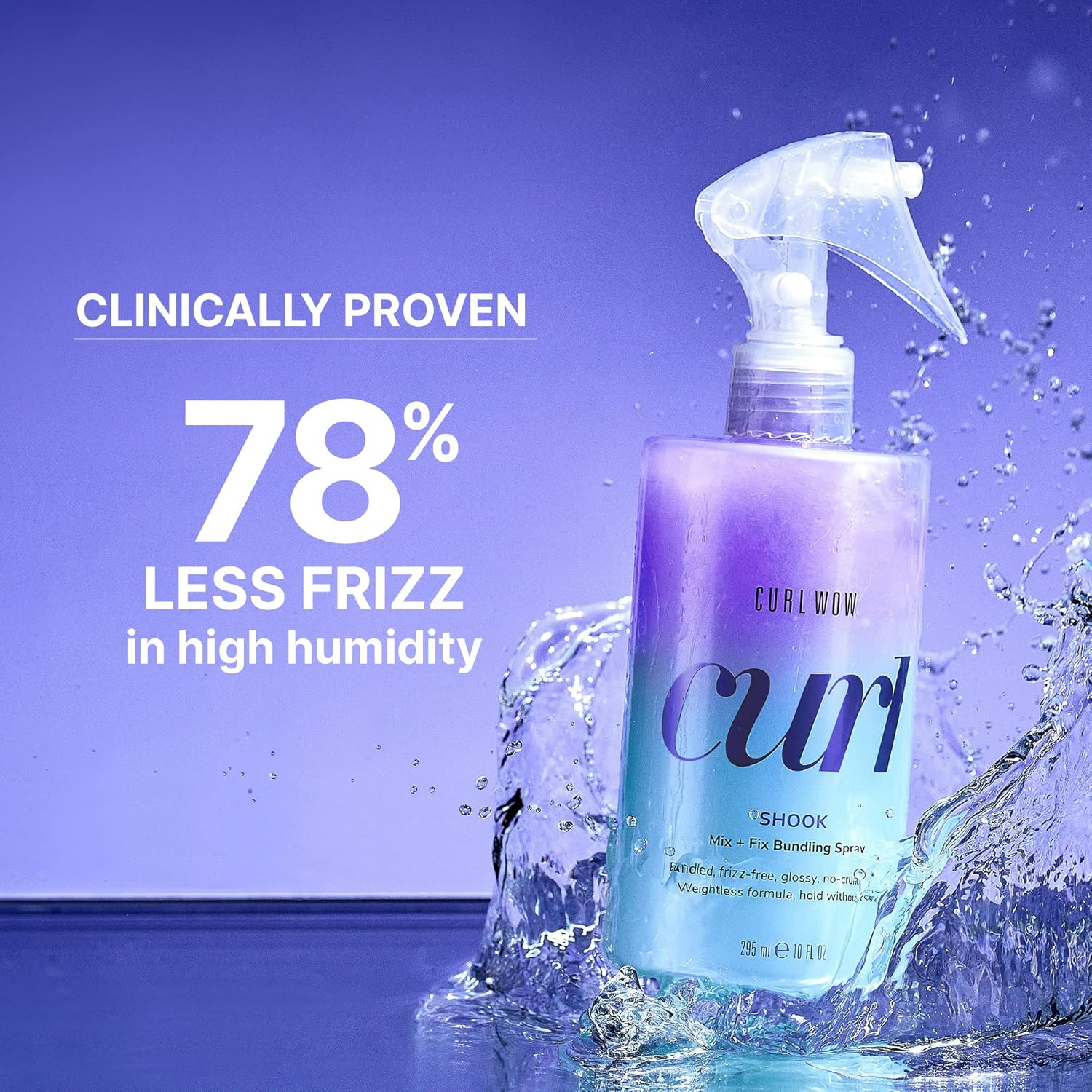 COLOR WOW Curl Wow Shook Mix + Fix Bundling Spray 295 Ml &ndash; Shake-To-Activate Spray Combines Powerful Hydrators + Crunch-Free Polymers for Perfectly Defined, Glossy, Frizz-Free Curls image number 5