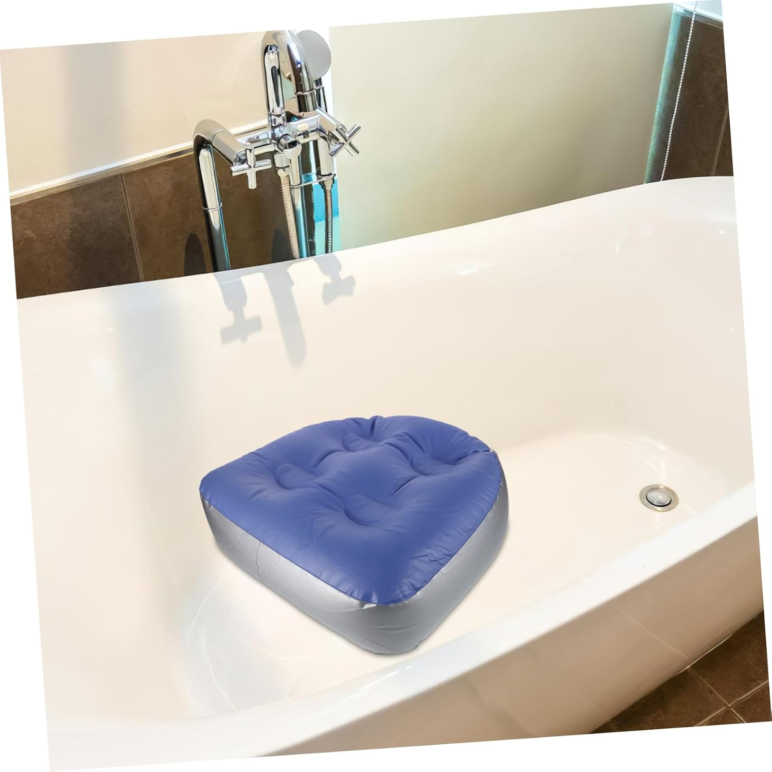 Healeved Thickened Bath Seat Cushion Portable Inflatable Seat for Bathtub Perfect for Spa and Sauna image number 3