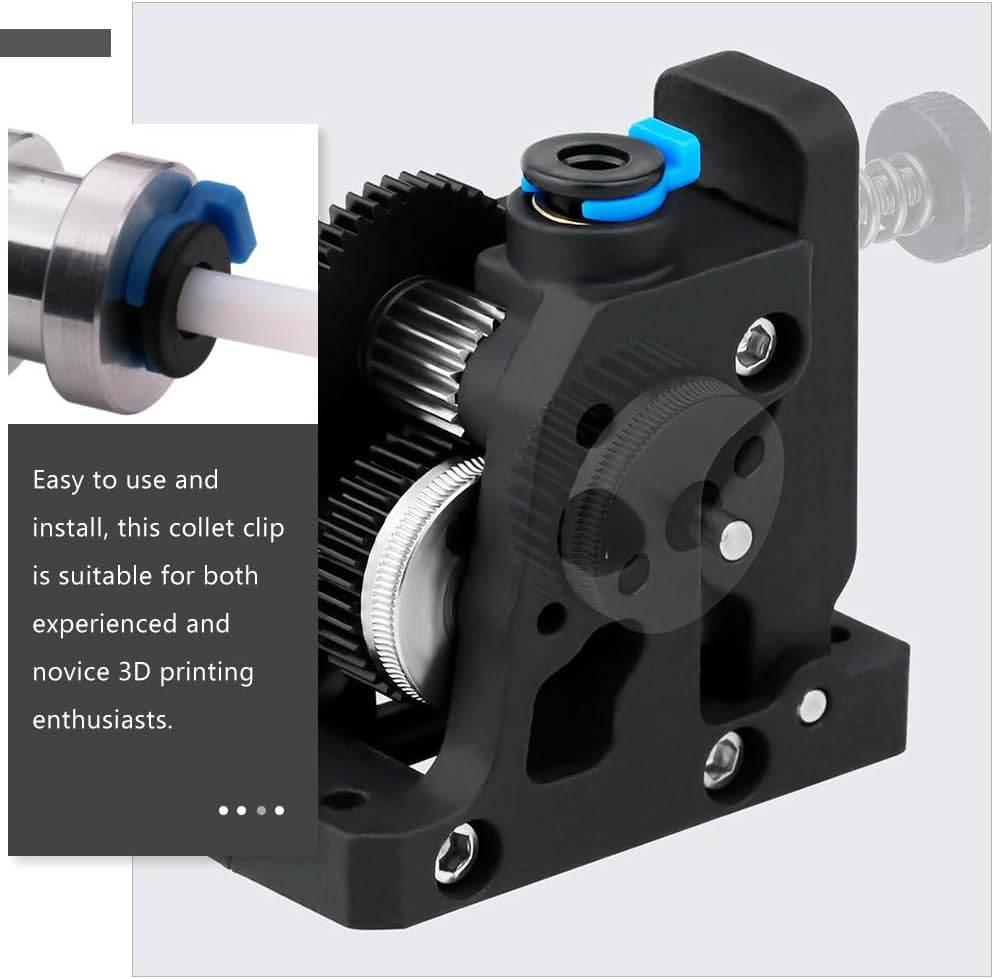 Baluue Hotend Extruder Collet Clip for 3D Printer Bowden Tube Clamp 3-Pack Precision Plastic Locking Clip Ensuring Stable Filament Feeding and Easy Installation image number 2