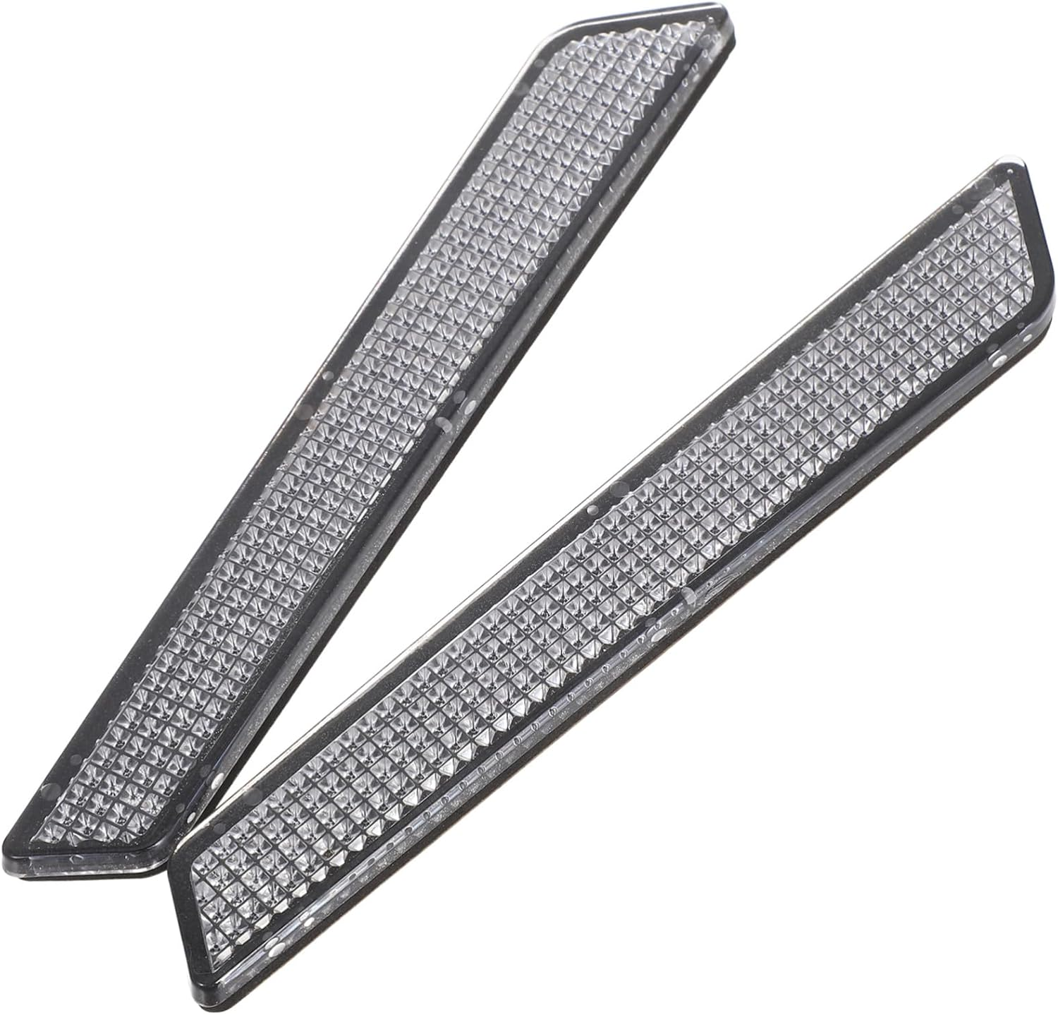 ABOOFAN Motorcycle Reflective Strips Motorcycle Saddle Bag Covers Reflector Covers Black Accessories Reflector Inserts Abs Grey