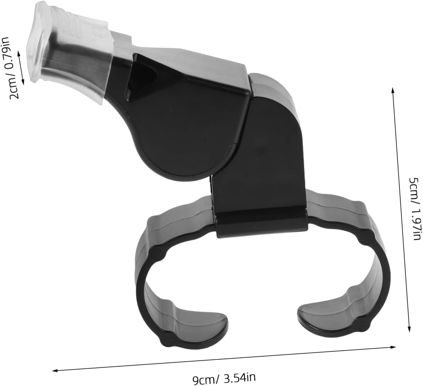 Milisten 2Pcs Finger Grip Whistle Handheld Ice Hockey Referee Whistle Loud Crisp Sound Sports Whistle with Finger Sleeve for Football Soccer Black image number 2