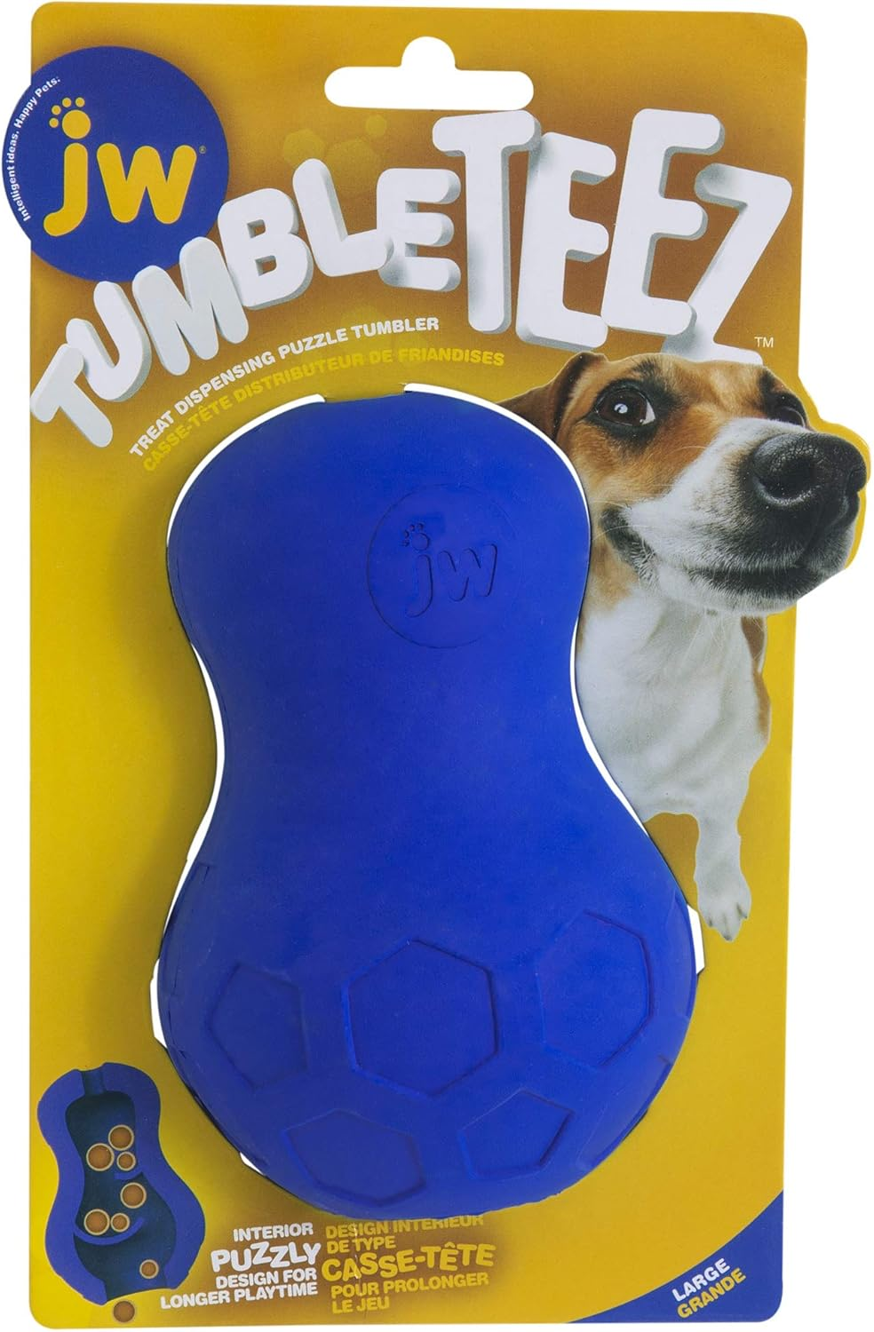 JW Pet Puzzler Dog Toy, Blue, Large