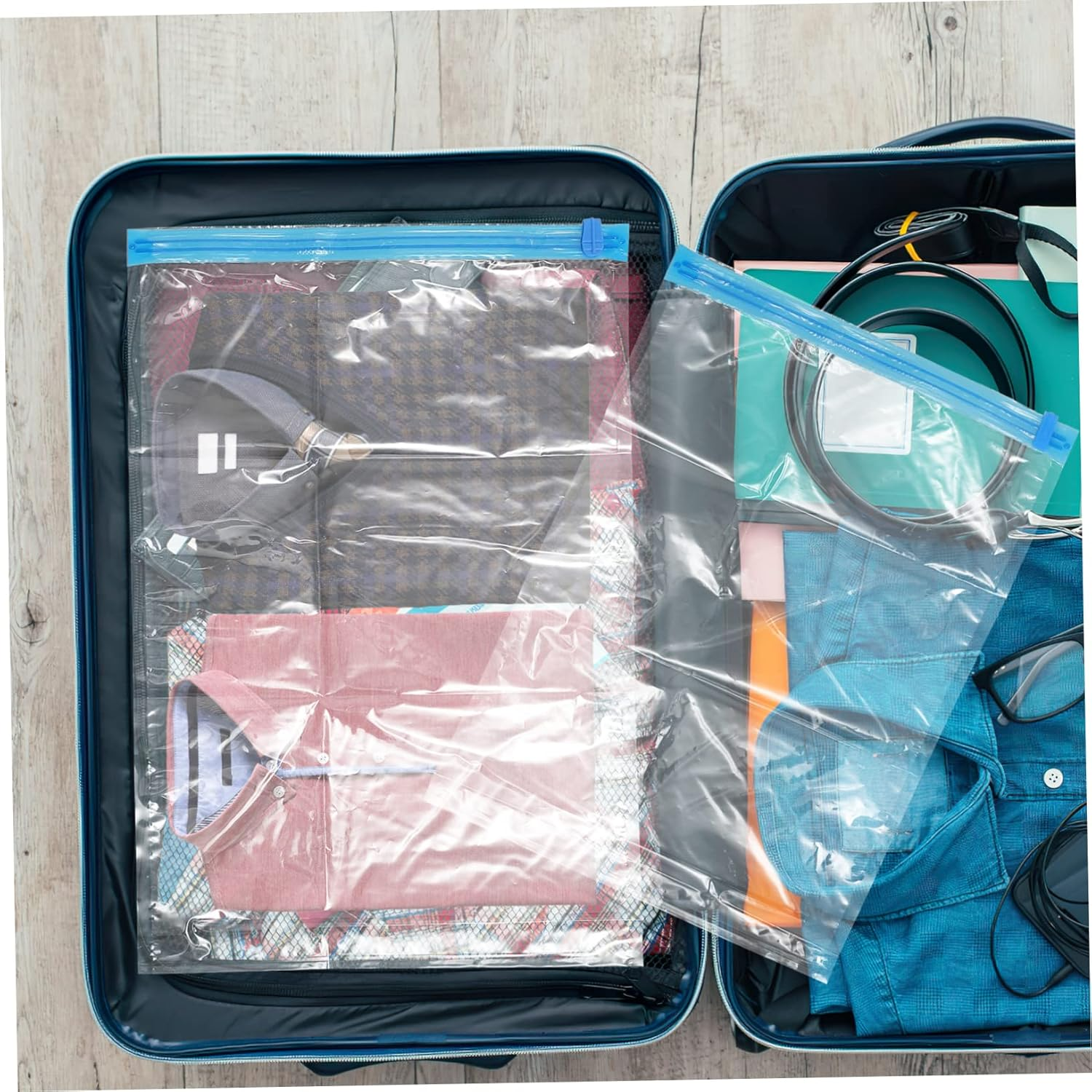 10Pcs Travel Compression Bags Vacuum Seal Bags for Moving Large Capacity Storage for Clothes Closet Organizers image number 1