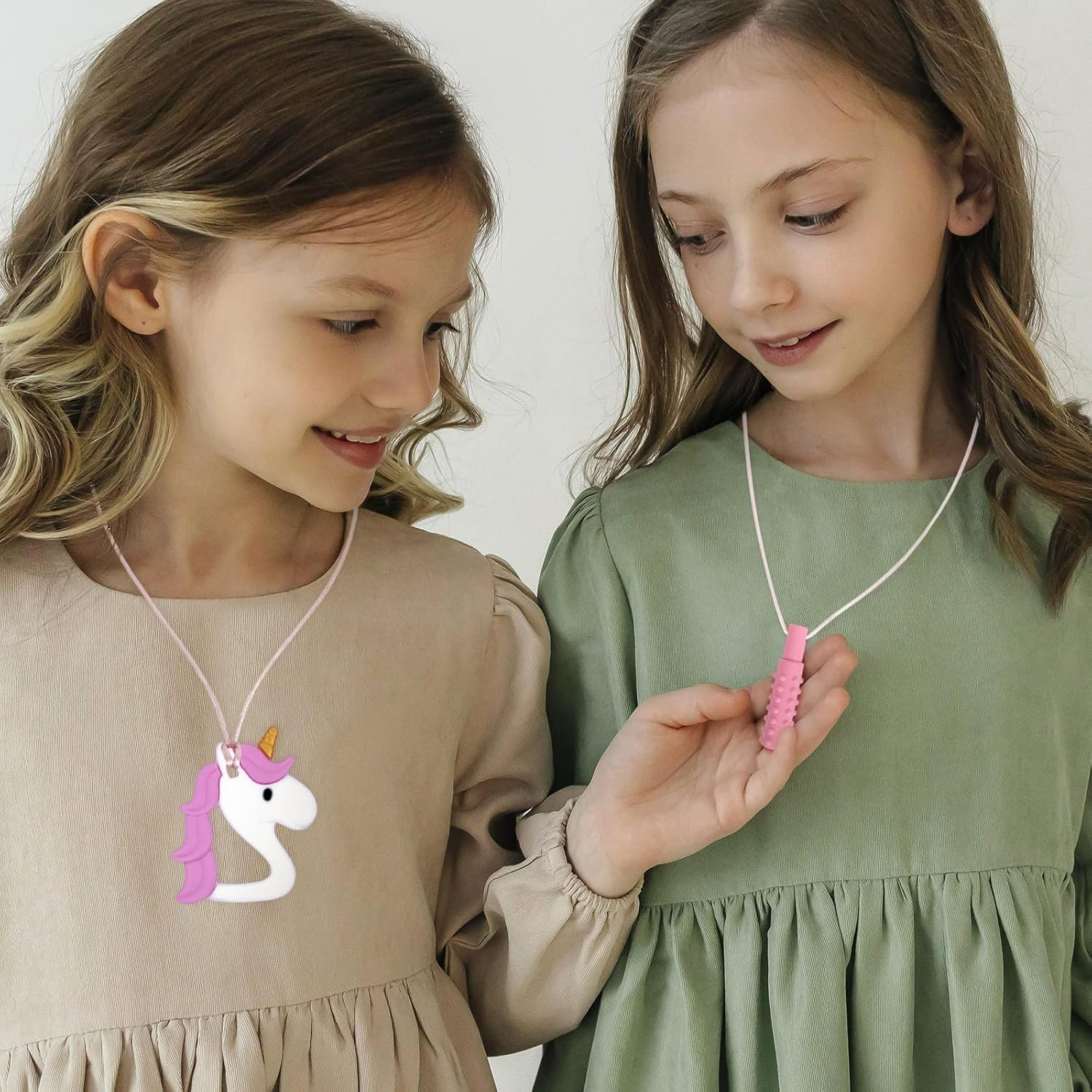 Chew Necklace for Kids & Adults | Sensory & Teething Relief | Safe Silicone | 6 Designs | Autism & ADHD Support