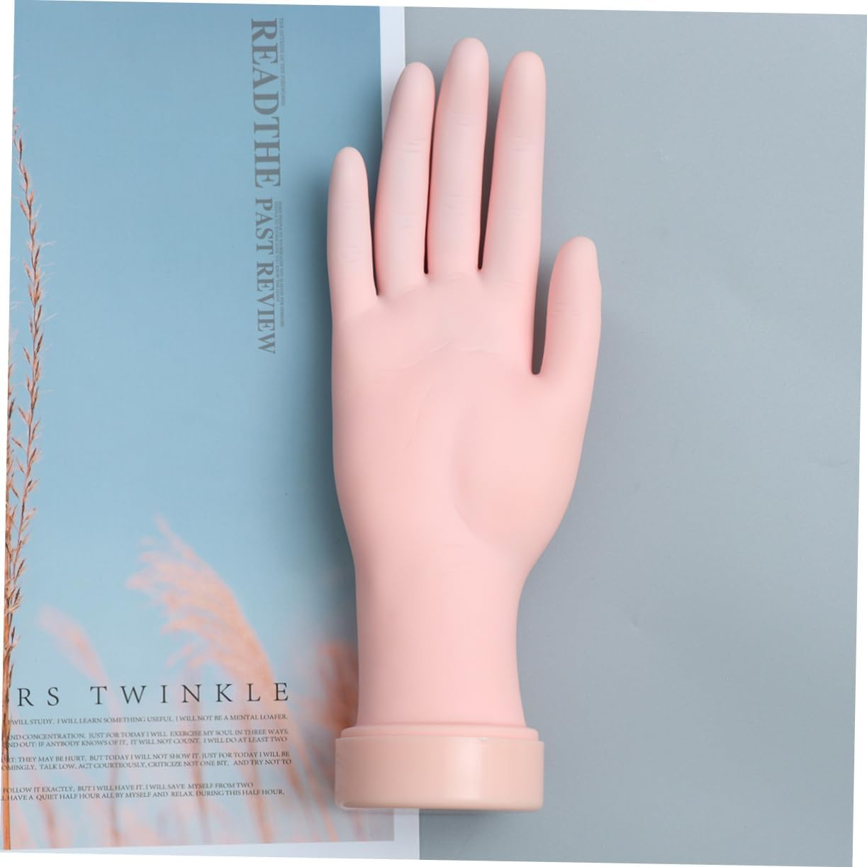 WOONEKY Nail Art Practice Prosthetic Right Hand Model Movable Bendable Rubber Hand Nail Tips Insertable Tool for Beginners Salon Artists image number 5