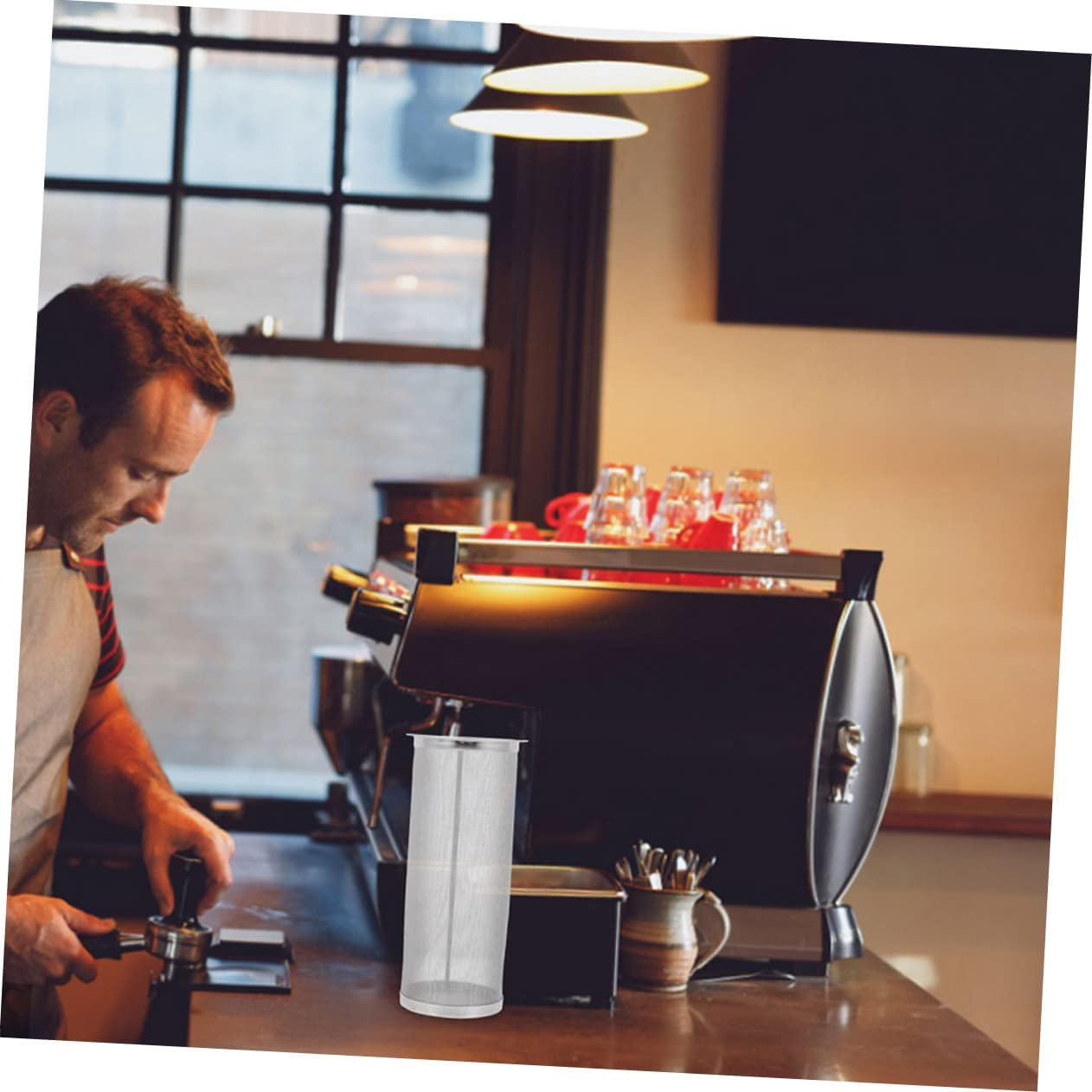 FUNOMOCYA Stainless Steel Reusable Coffee Filter for Jar Cold Brew Tea Strainer Portable Infuser Multipurpose Fruit Juice Filter Suitable for Home Travel Cafe Use image number 3