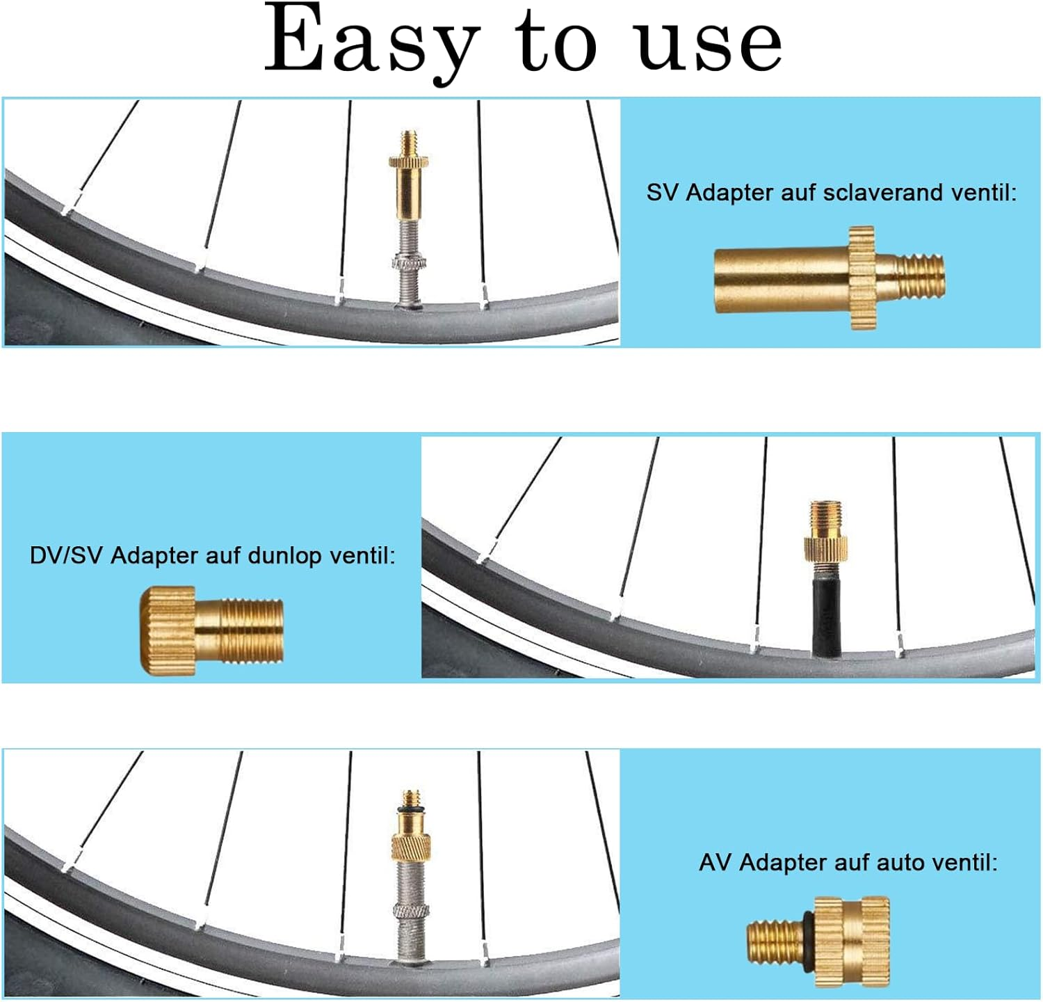 19 Pcs Ball Pump Needle Set - Bicycle Valve Adapter (DV/AV/SV) Air Pump Accessory Kit for All Bike, Sports Ball & Inflatable Equipment