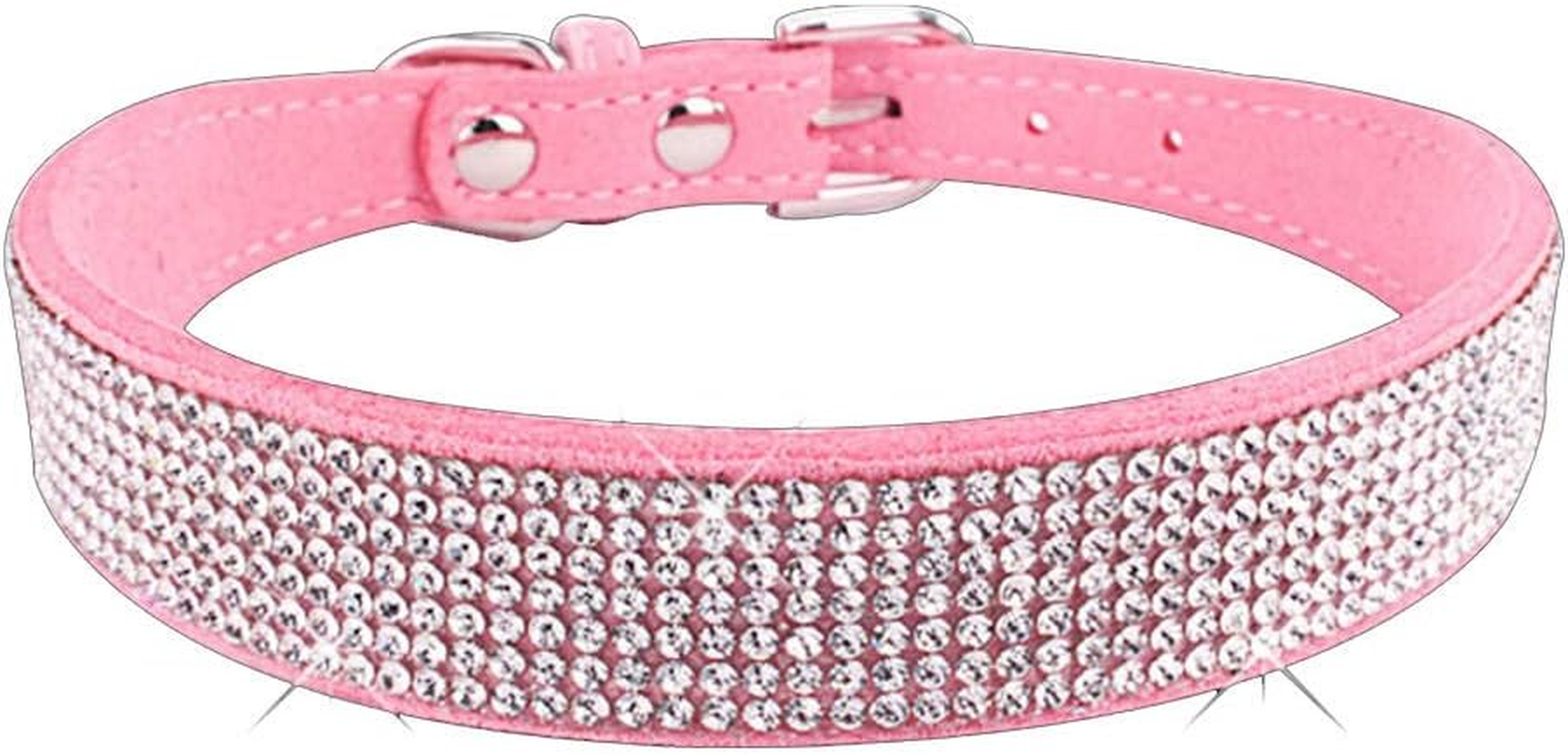ETOPARS Crystal Diamond Cat & Dog Collar Leash Set, Dazzling Rhinestone Collar & Harness for Small & Medium Dogs image number 2