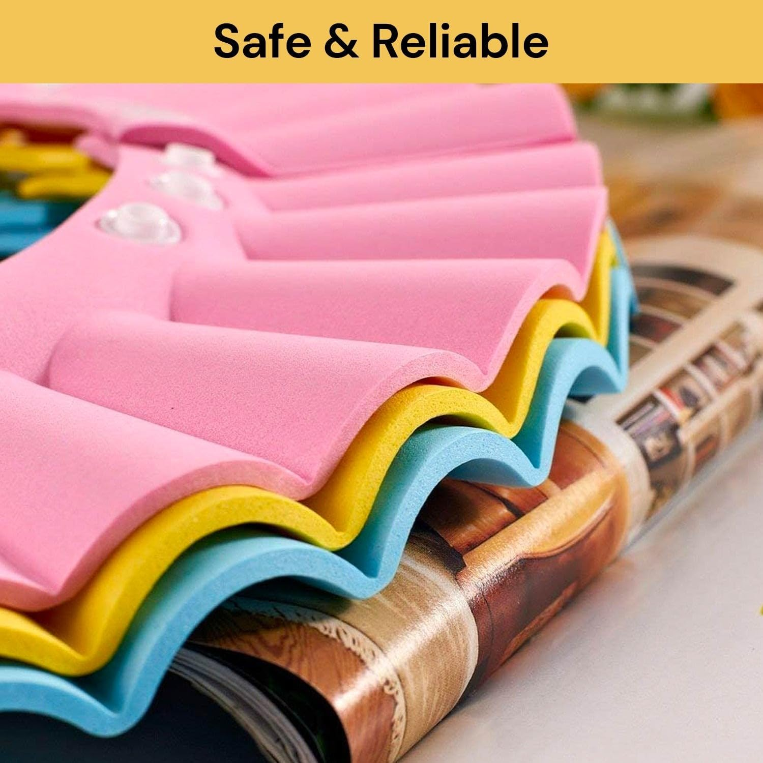 EZONEDEAL Adjustable Safe Soft Bathing Baby Shower Hair Wash Cap for Children, Baby Bath Cap Shower Protection Shield for Eyes and Ear Care, Bathing Baby Bath Cap, Adjustable Visor Hat for Toddler, Baby, Kids, Children, Shampoo Shower Bathing Protection Bath Cap (Yellow) image number 2