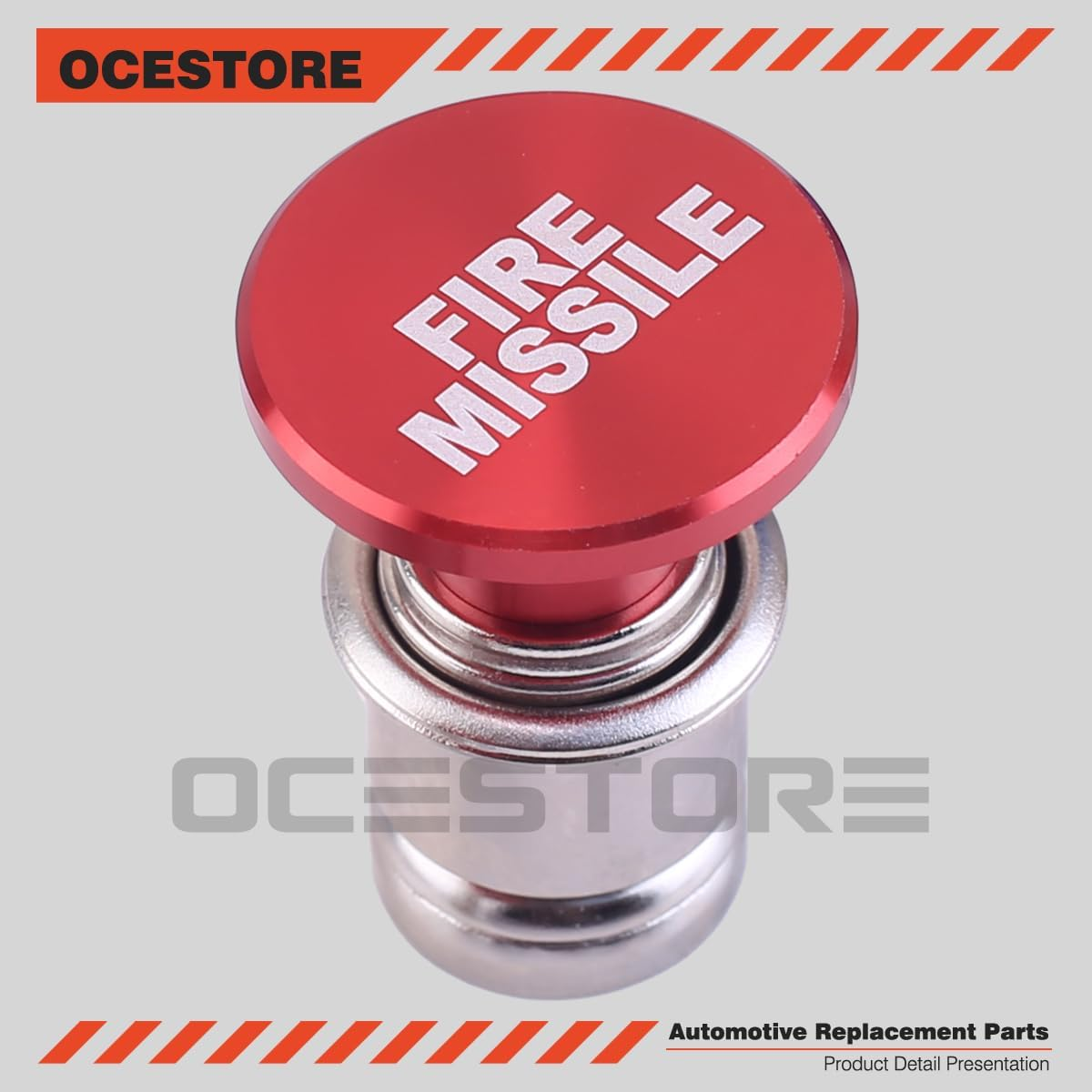 OCESTORE 3PCS EJECT FIRE MISSILES NITROUS Button Cigarette Lighter Billet Button Plugs Replacement for 12V Power Source Cover Fits Most Automotive Vehicles Auto Car Anodized Aluminum Dustproof Plug image number 1