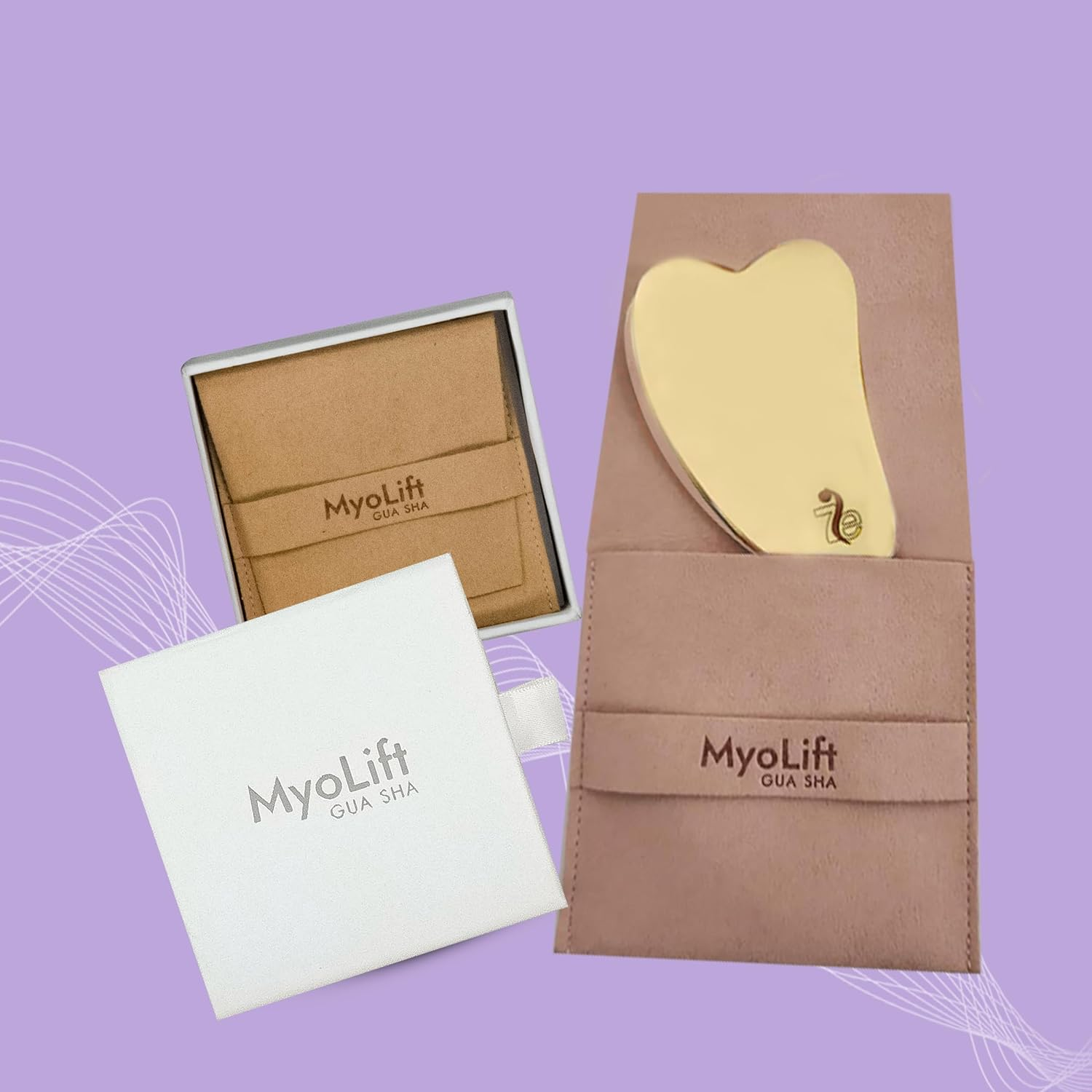 Myolift Gua Sha Facial Tools Ayurvedic Bronze Kansa Guasha Tool for Face, Skin Care Tools for Anti-Aging Facial Massage, Lymphatic Drainage, Toning, and Firming the Skin image number 1