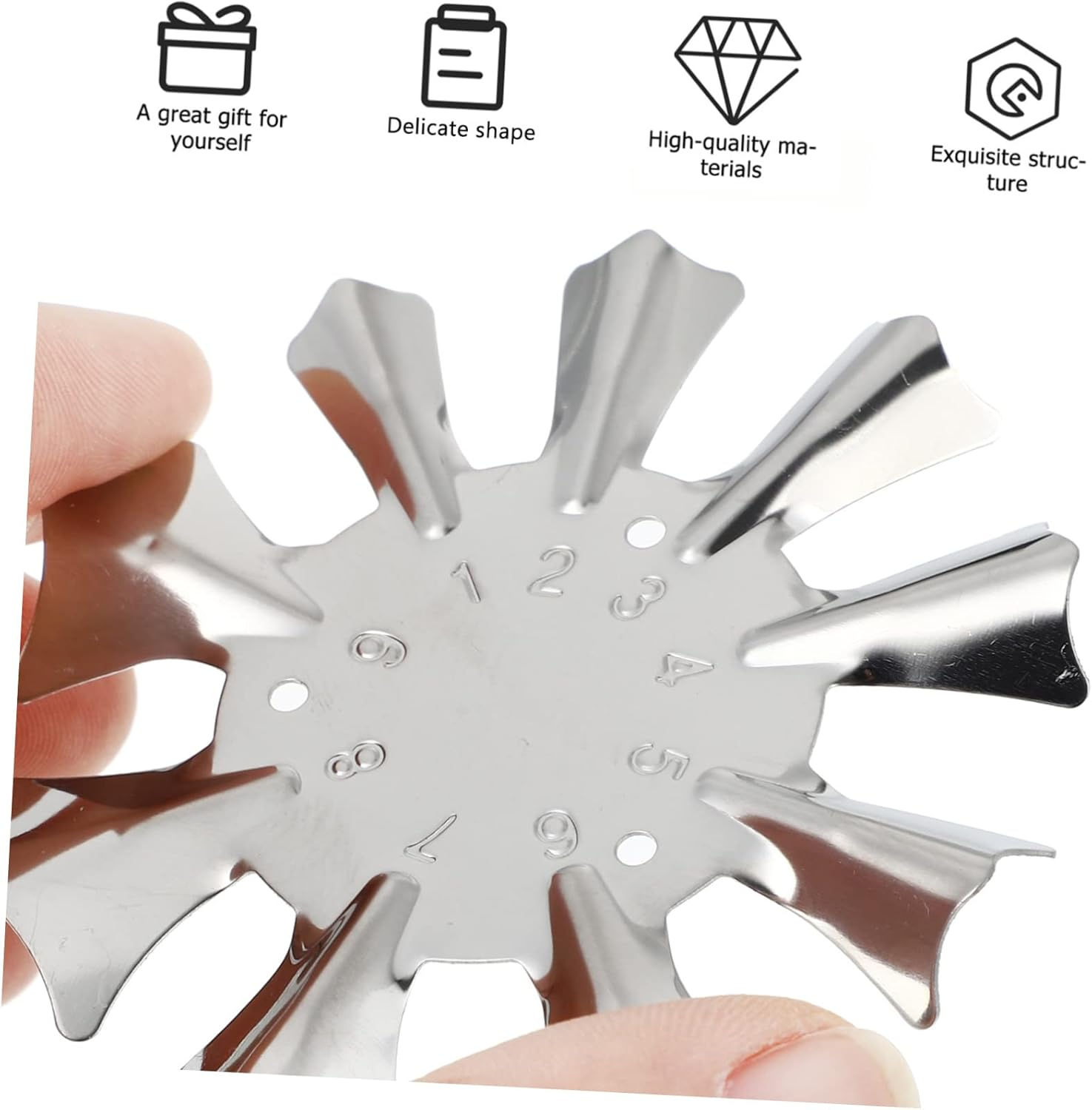 Baluue 3Pcs Nail Art Stencil for Professional Manicure Precision Trimmer for French Tips Easy to Use and Clean Design for Nail Shapes image number 6