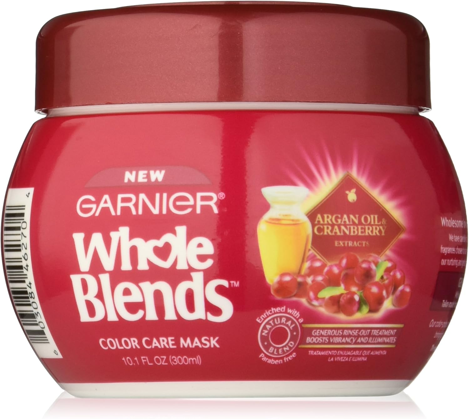 Garnier Whole Blends Color Care Mask with Argan Oil & Cranberry Extracts, 10.1 Fluid Ounce image number 4