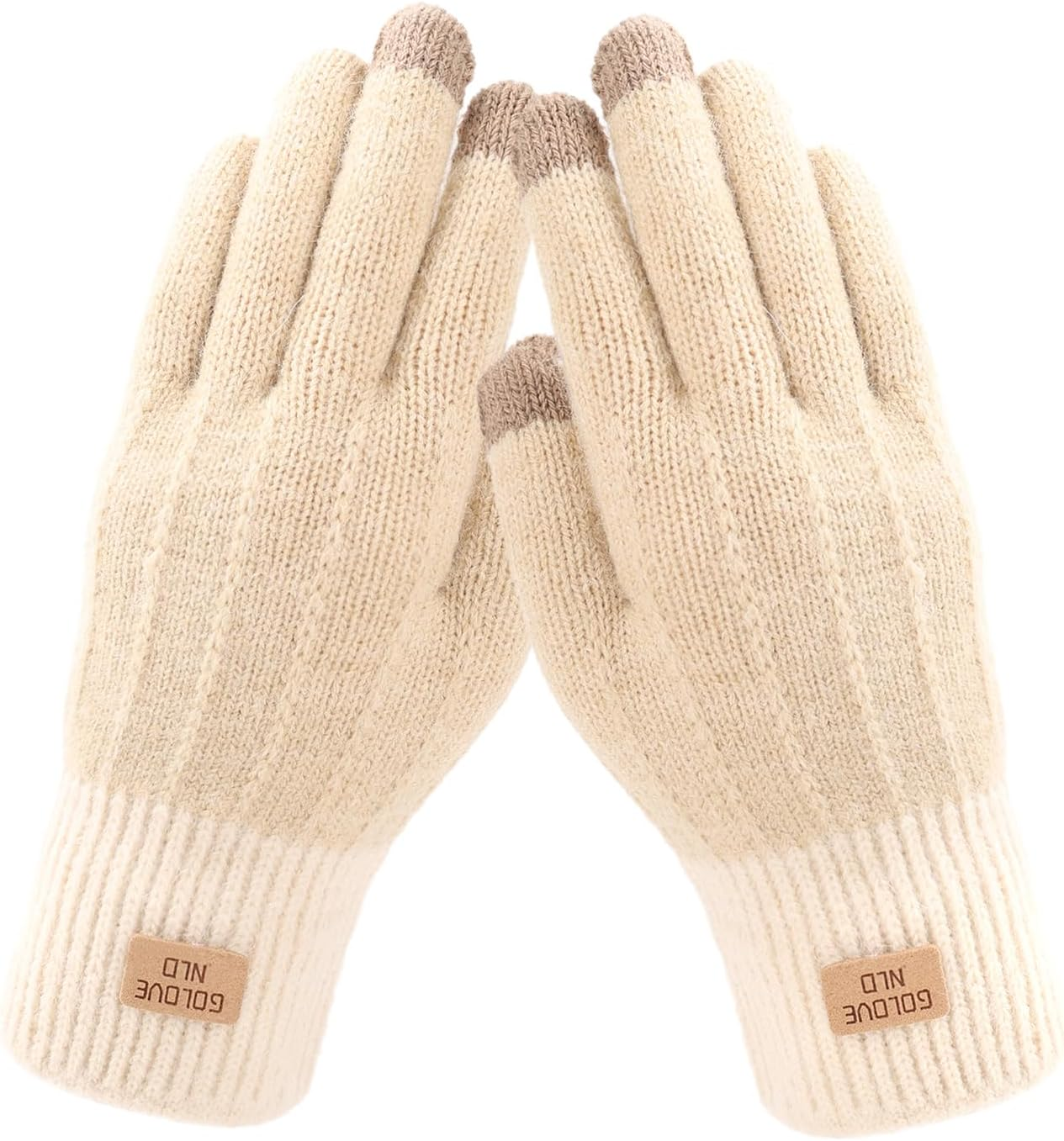 Viiotu Women'S Warm Winter Touchscreen Gloves - Fleece Lined, 9Cm Elastic Cuff, 22.5Cm Long, Stylish Cold-Weather Gloves for Ladies