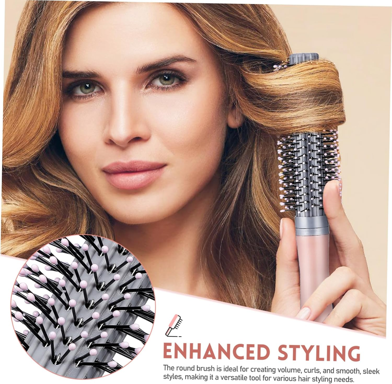 BIUDECO Salon round Brush 2 Detangler Brushes for Wet Hair Hair Comb for Styling Massaging Brush for Hair image number 3
