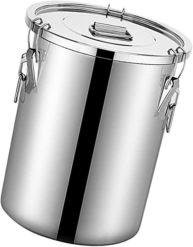 Fenteer for the Kitchen Stainless Steel - Great for Kitchen Counter, Food Storage Container, And, Silver, 9L