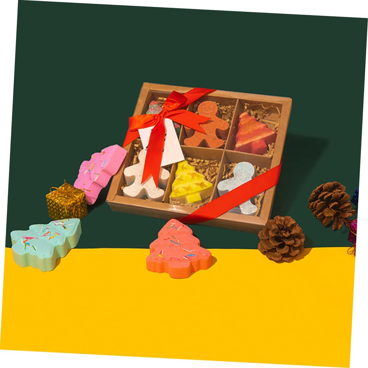 Anneome 6Pcs Gingerbread Man Bath Salts for Boys and Girls for Christmas for Family Fun image number 6