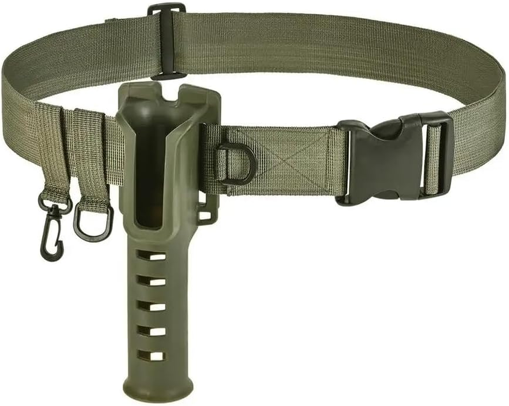 AIMALL Adjustable Fishing Rod Holder Belt - Portable Luya Waist Holder with Secure Locking Mechanism, Fits Rods up to 1.4 Inches Diameter, Durable Outdoor Gear for Anglers image number 1