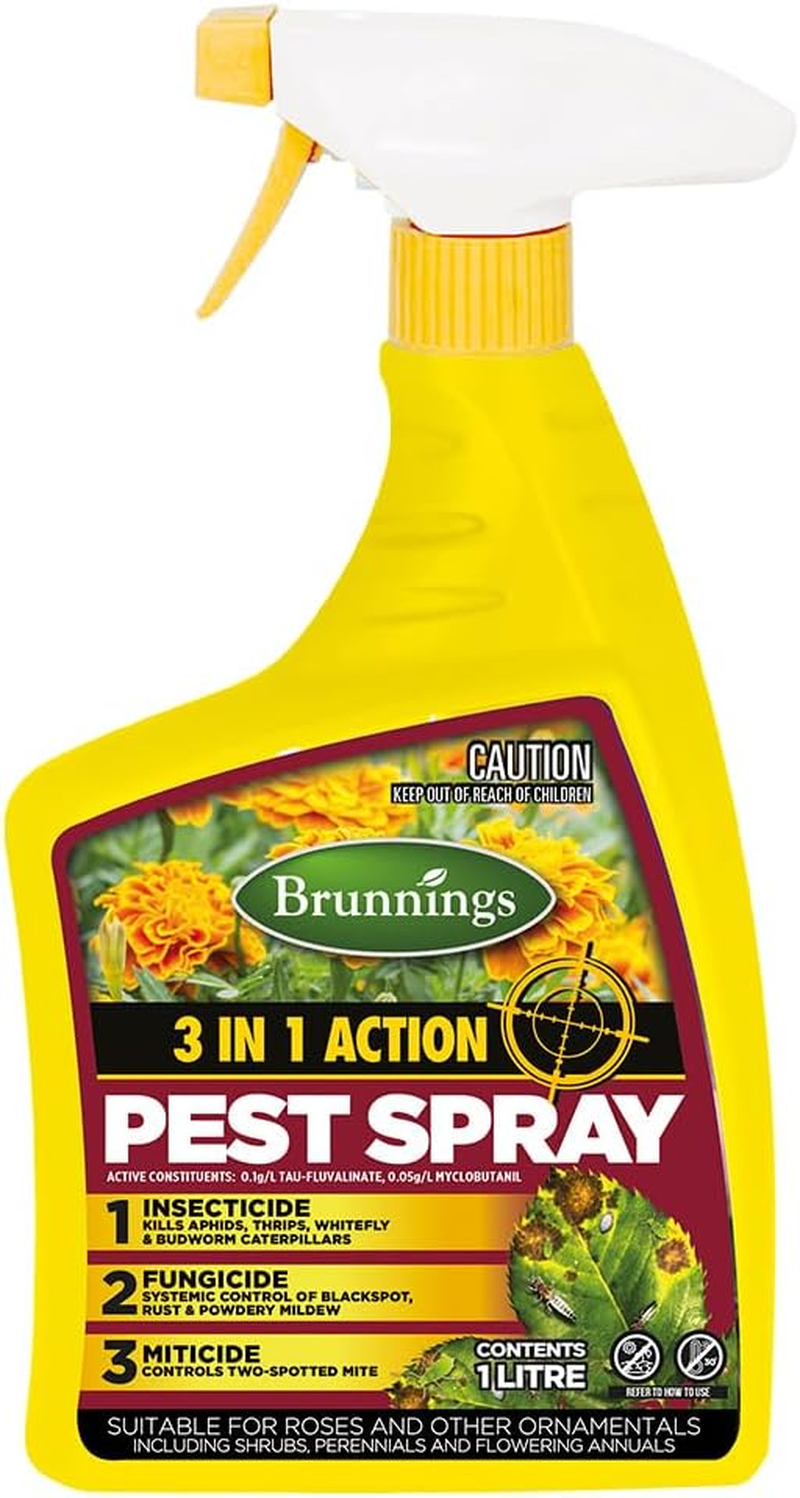 Brunning 3 in 1 Ready to Use Insecticide Pest Spray 1 Litre, Multicolor