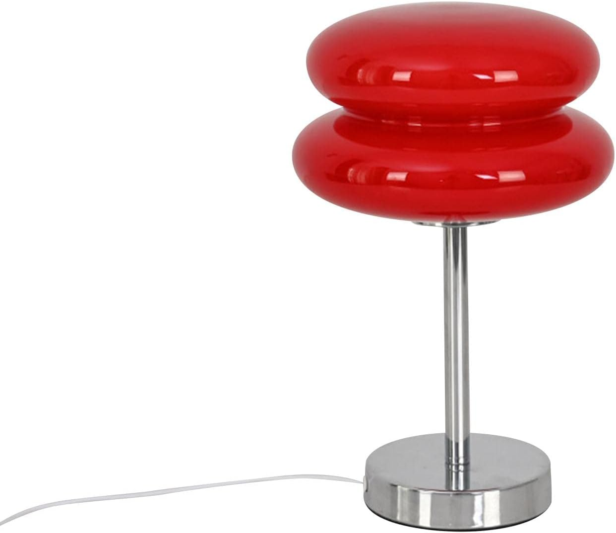 Fenteer Nordic Egg Pie Mushroom Table Lamp Modern Fashionable USB Table Lamp 3 Color Change Durable for Dresser Desk Lamp Bedside Living, Pink