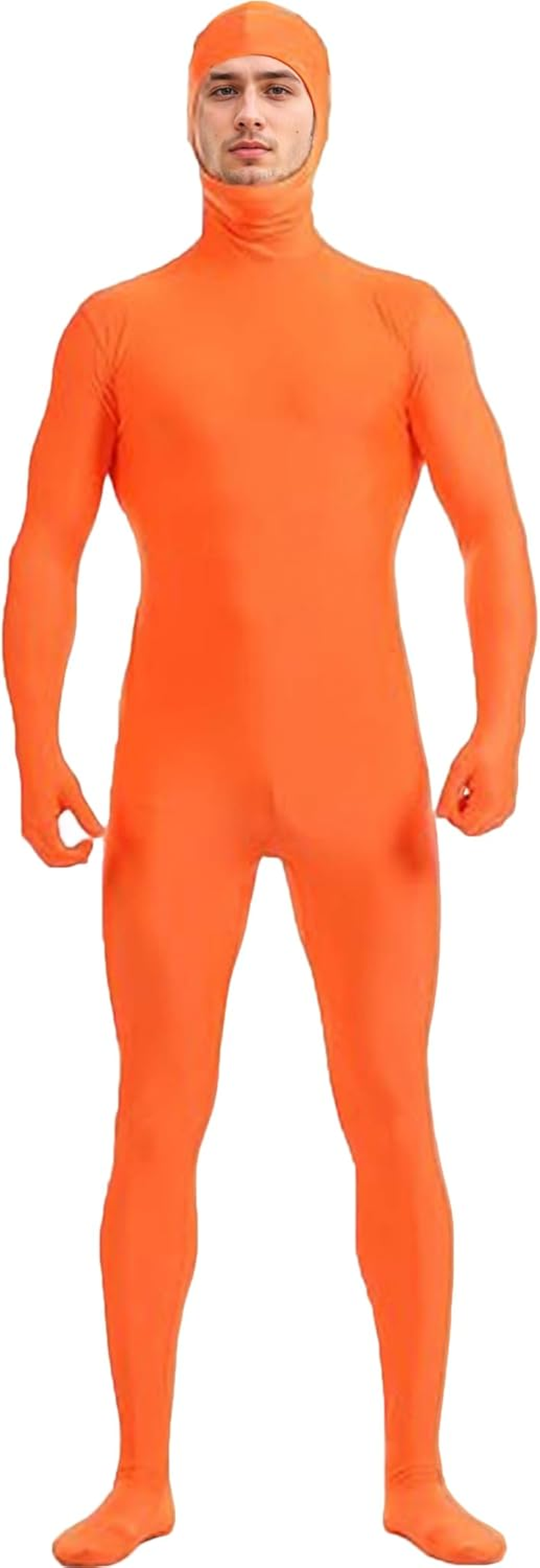Funny Adult Halloween Costumes for Men or Women Book Week Costume Kids Invisible Man Costume Open Face Full Bodysuit Cosplay Spandex Screen Zentai Suit