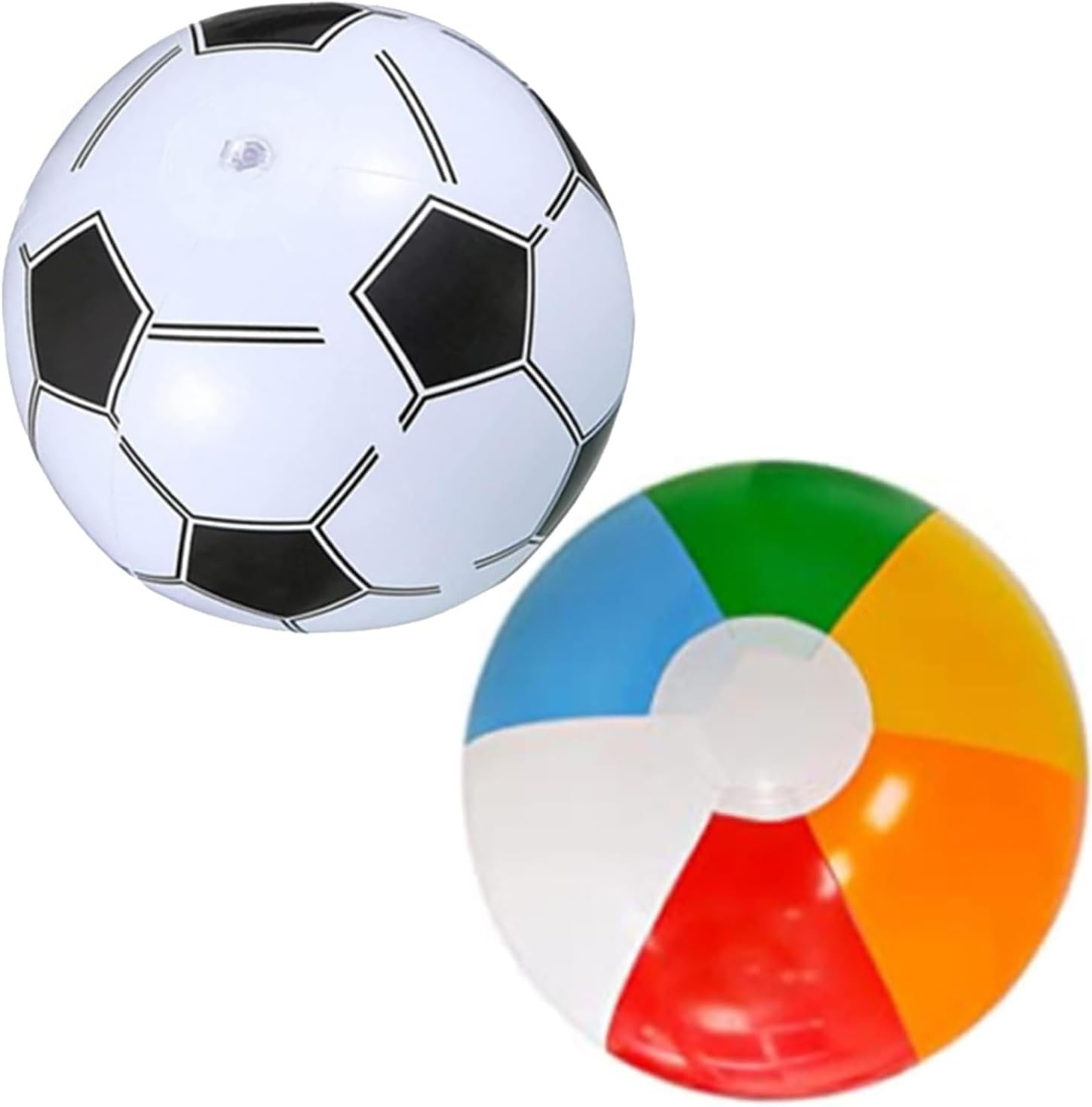 HSLPSM Pack of 2 Water Balls, Inflatable Beach Ball, Inflatable Beach Ball, Children'S Water Inflatable, Inflatable Large Football, Swimming Ball Toy, Beach Ball (Greenish Red) image number 6