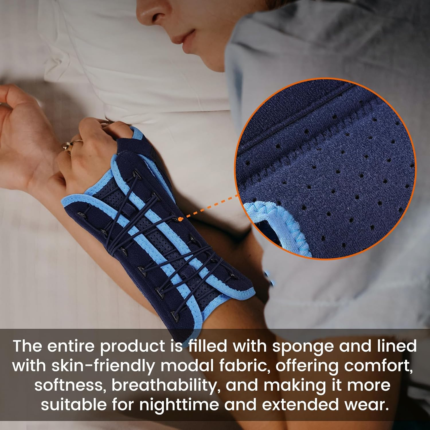 Willcom De Quervains Tenosynovitis Night Wrist Brace with Spica Splint Thumb Stabilizer Support for Tendonitis Sprains Arthritis Pain (Right Hand-M,6-8.5 Inch) image number 2