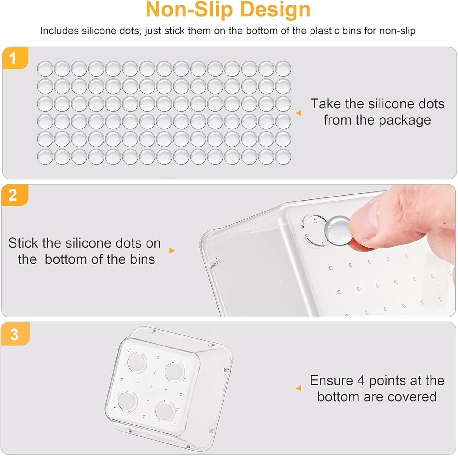 Clear Plastic Drawer Organizers Set Bathroom and Vanity Drawer Organizer Trays Storage Bins Containers for Makeup Bedroom Office (44PCS) image number 3