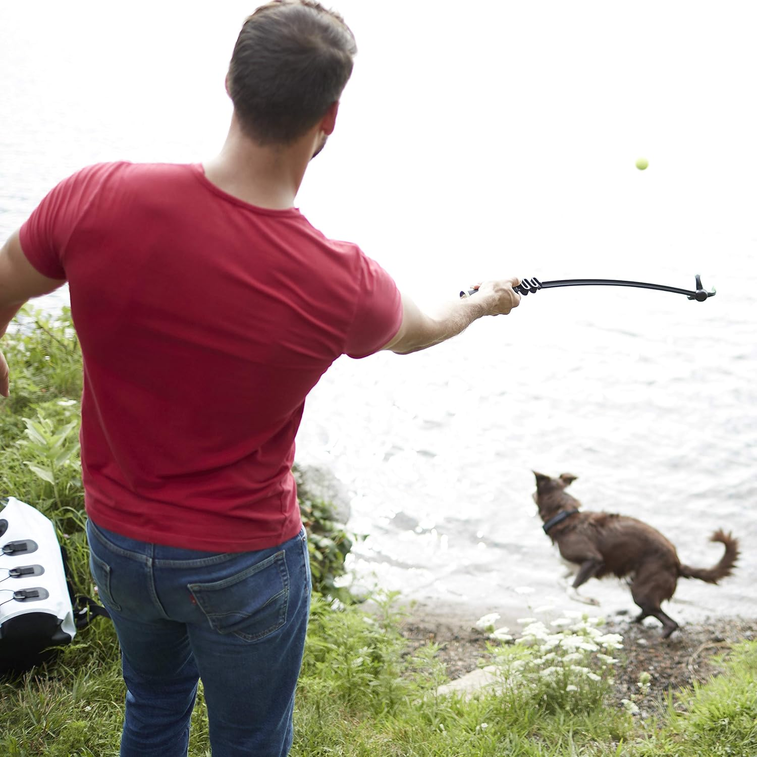 Franklin Pet Supply Tennis Ball Launcher for Dogs - Dog Ball + Tennis Ball Thrower for Fetch - Perfect Toy for Large + Small Dogs image number 2