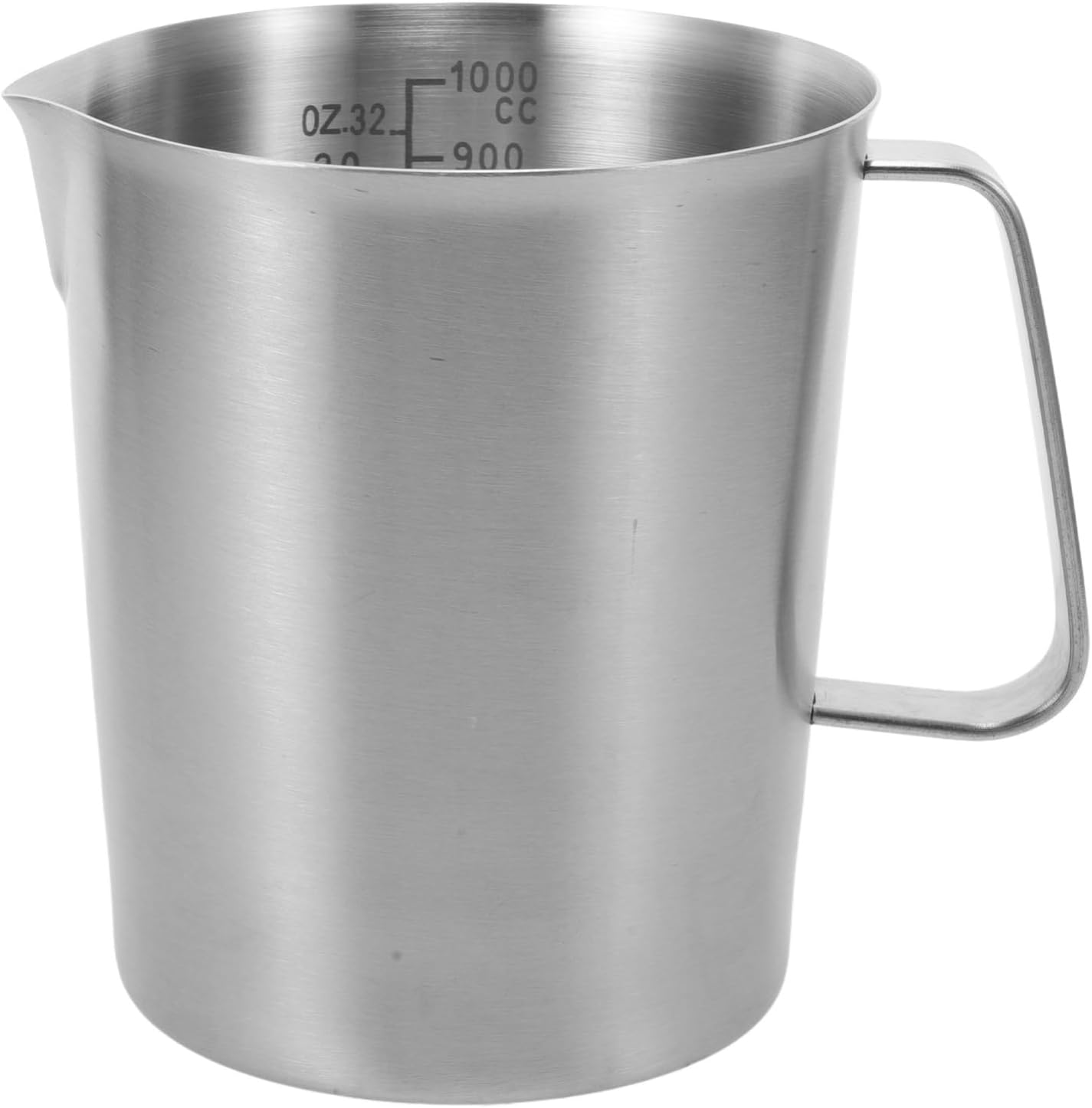Iplusmile Large Capacity Stainless Steel Measuring Cup Handle Measuring Cup Scale for Milk Coffee Espresso Household for Baking