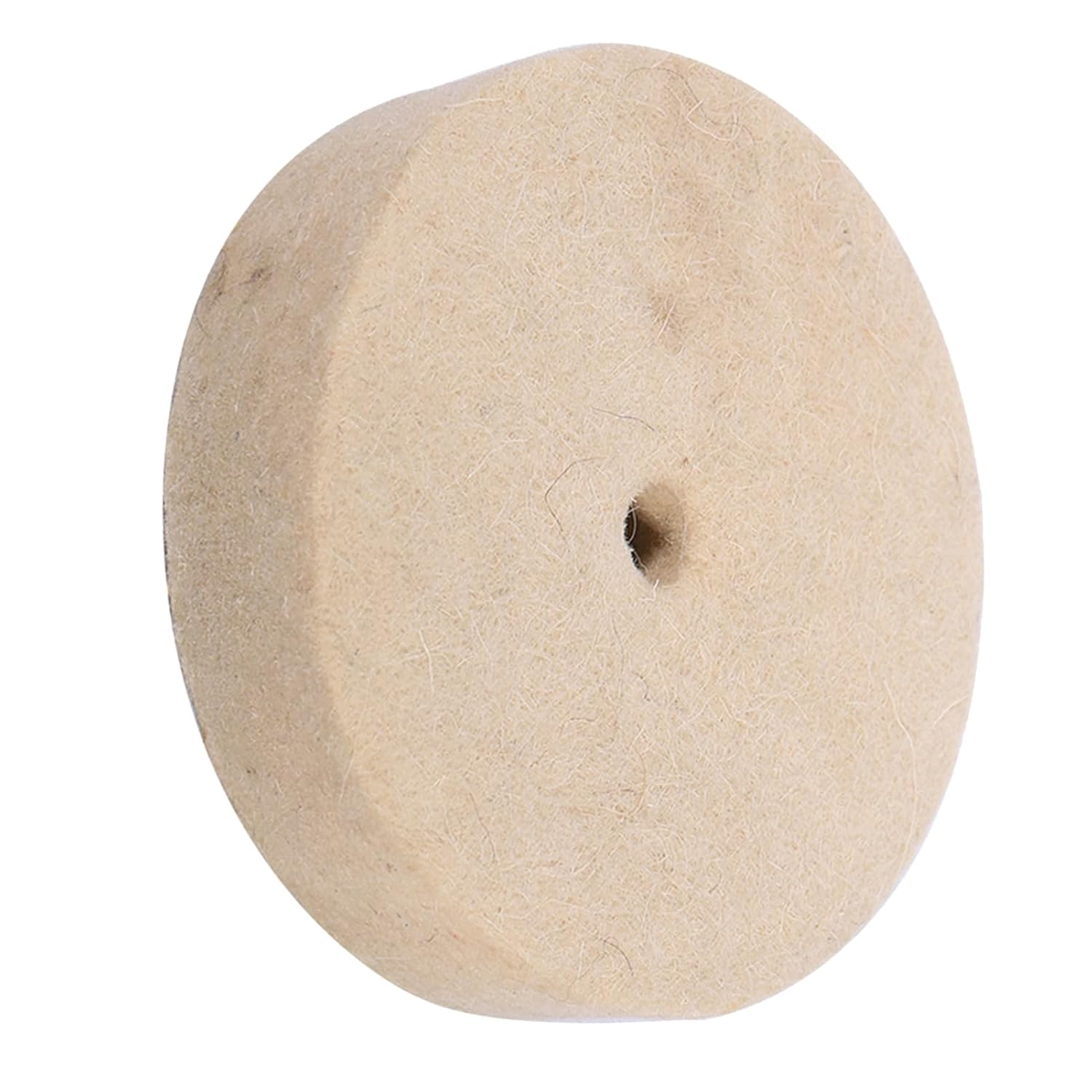 Wool Felt Buffing Wheel, Hard Felt Buffing Polishing Wheels 4In Sheepskin Polisher Pad for Die Grinder Bench Grinder image number 2