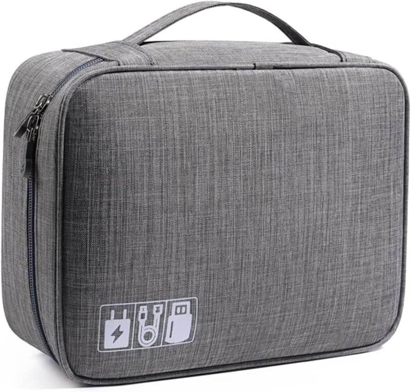 AUMA Travel Cables Organiser Carrying Case for Power Cords Phone Battery Chargers Earbuds Hard Drives Memory Cards Adapter Mouse Small Electronic Accessories -Wine Red