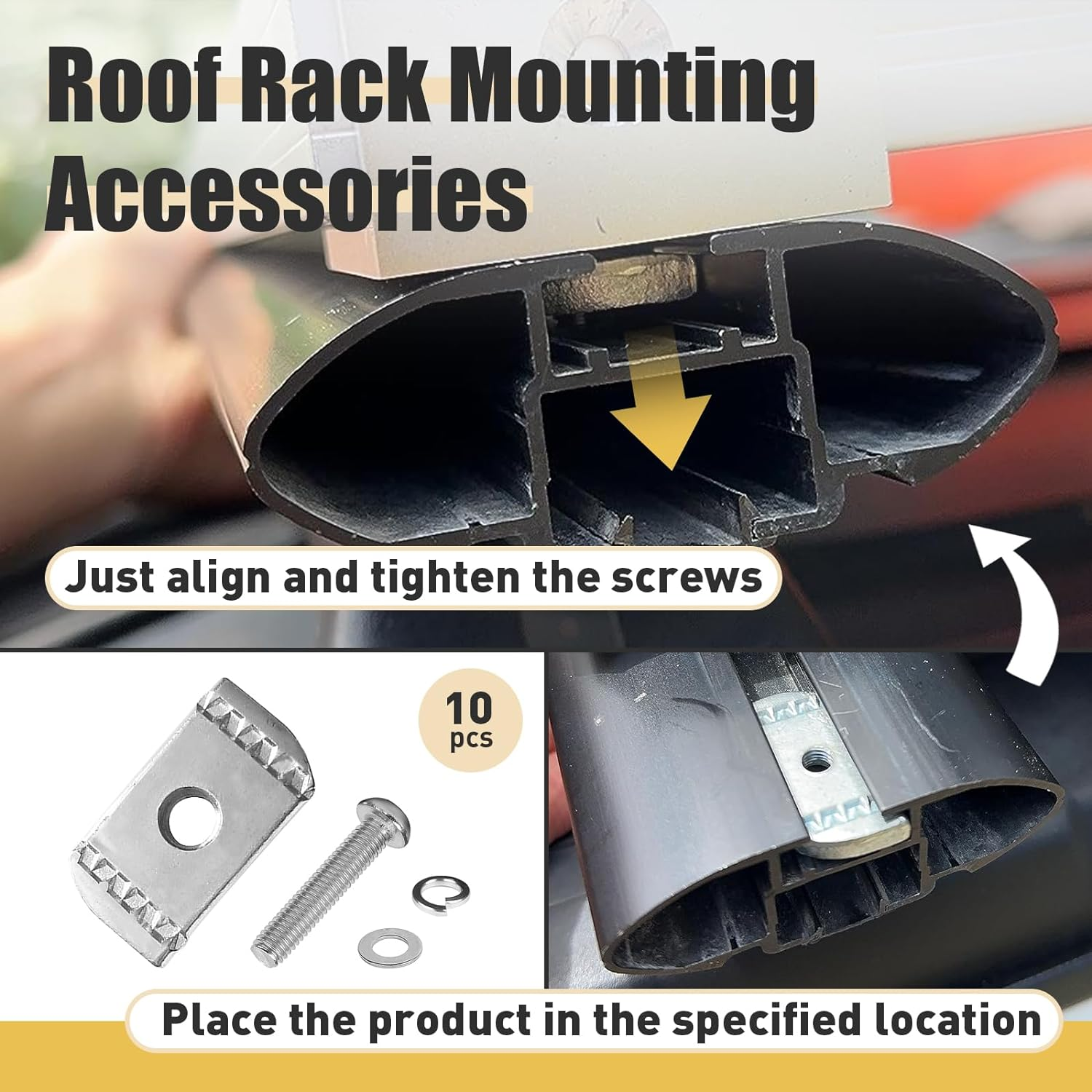20Pcs Screws Kit for Rhino-Rack Pioneer Rotopax, M6 304 Stainless Steel Machine Screws for Rhino Rack Pioneer Rotopax Screws Nut Kit Machine Screws Accessories for Car Bracket 43203 (25Mm) image number 1