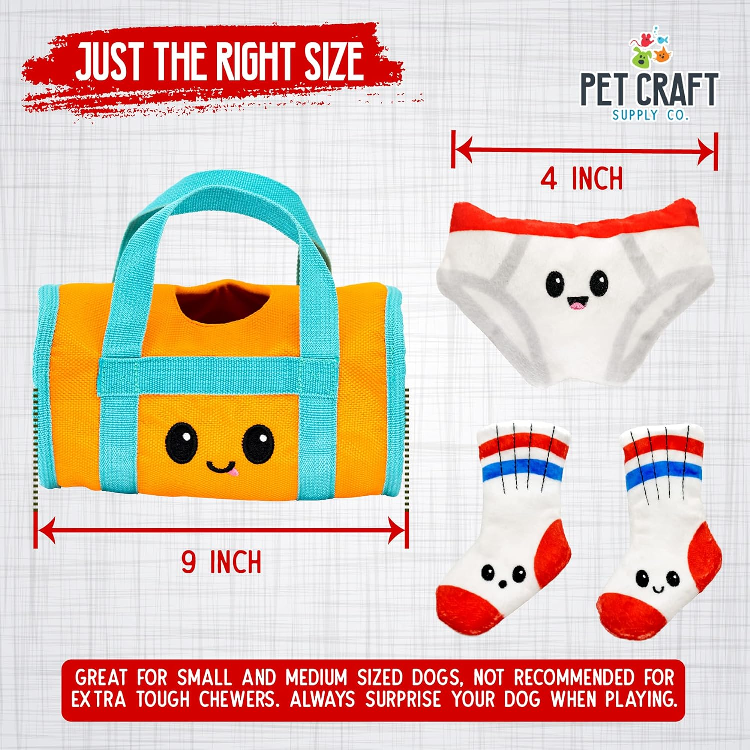Pet Craft Multipiece Dog Toy- Gym Bag image number 4