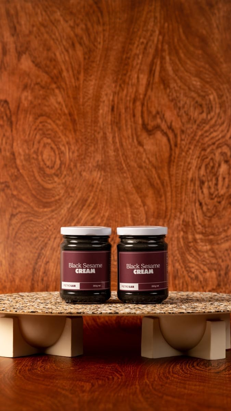 PIETRO Lab Black Sesame Cream | Premium Dessert Spread | All Natural | 250G image number 3