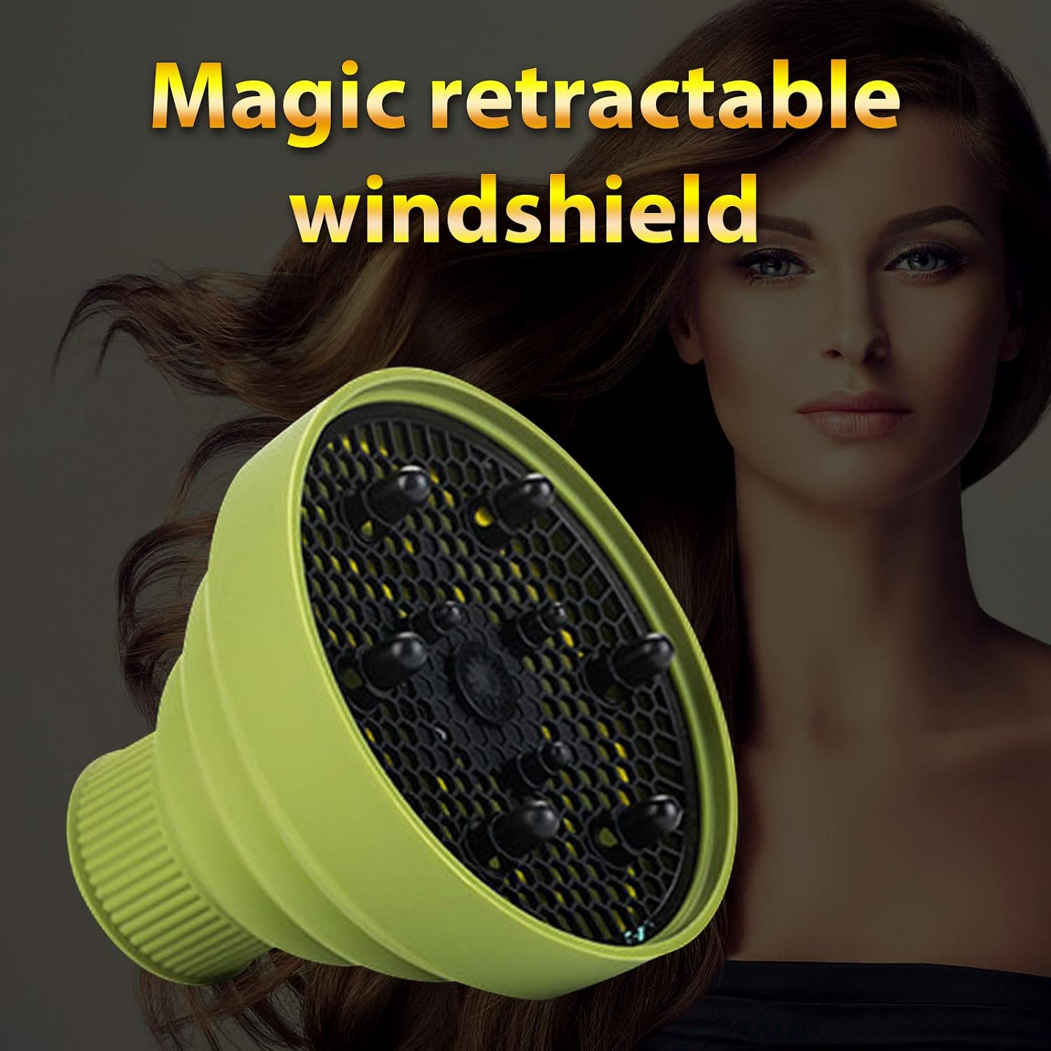 Yasao Collapsible Hair Dryer Diffuser Attachment Ionic Blow Dryer Quick Drying Portable Travel Folding Lightweight Silicone Diffuser Salon Hairstyling Accessory image number 2