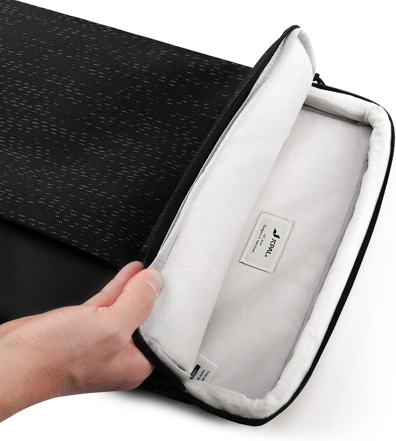 JCPAL 15 16-Inch Transit Sleeve Laptop Computer Sleeve Carrying Case Bag Waterproof Padded with Handle and Large Accessories Pocket for Macbook Air 15" Pro 16" Lenovo ASUS HP Dell Samsung Surface