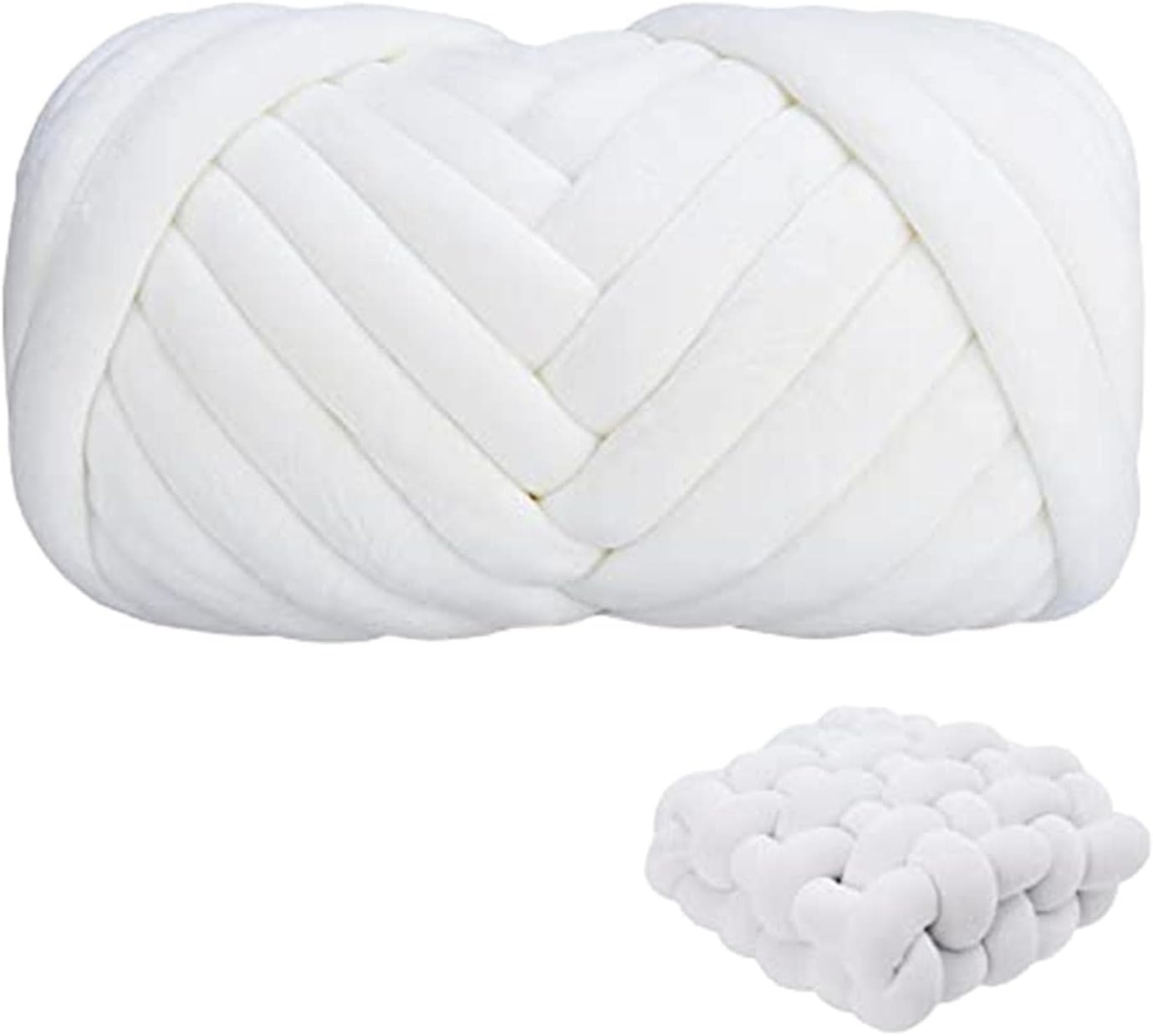 Chunky Cotton Yarn, Arm Knitting Yarn, Jumbo Giant Bulky Yarn for Arm Knitting Handmade DIY Throw Blanket Crafts Carpets, 1 Roll(20 Yards)