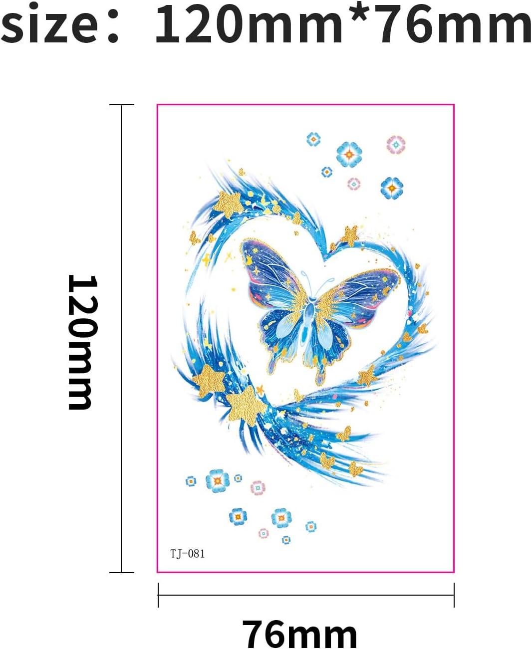 Palumma 8 Premium 3D Butterfly Temporary Tattoos Realistic Watercolor Body Art for Party Wedding Festival Decor image number 2