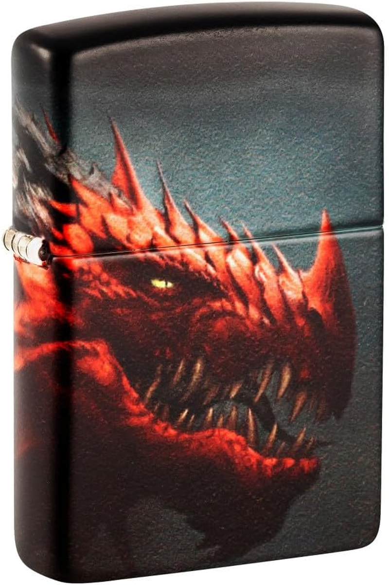 Zippo Red Dragon Design Windproof Lighter, 540 White Matte image number 4