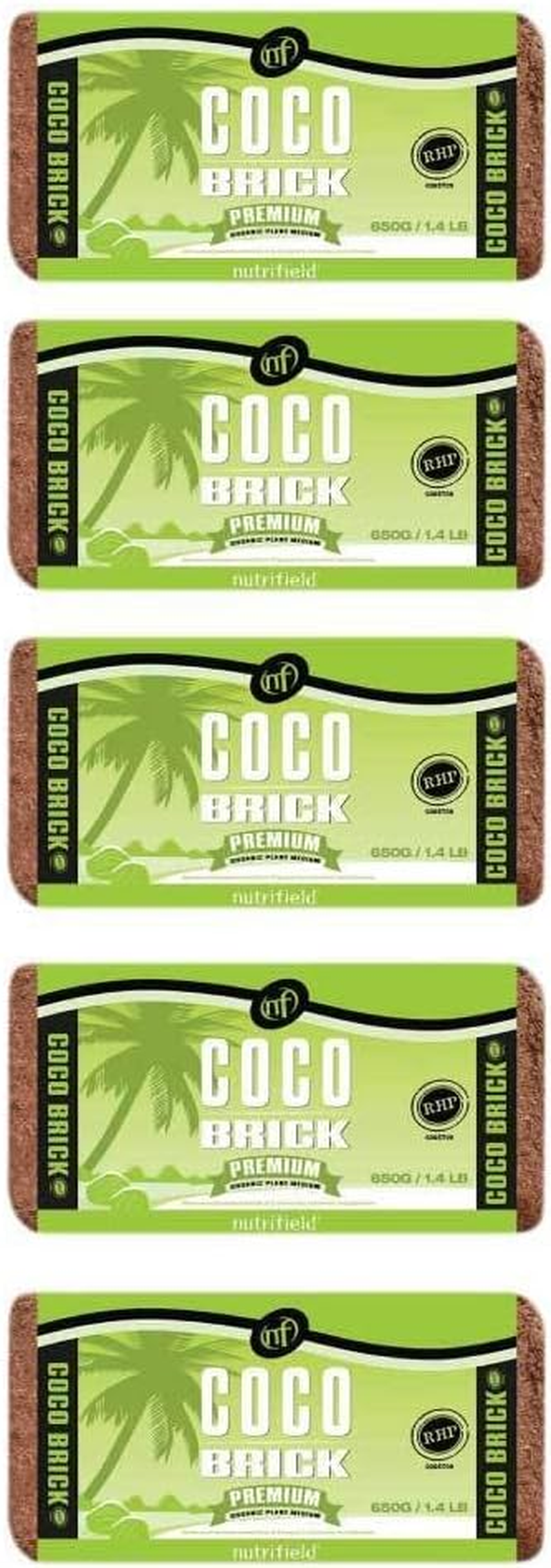 5X 650G Coco Brick Premium Coir Peat Organic Plant Growth Media Husk Nutrifield image number 2