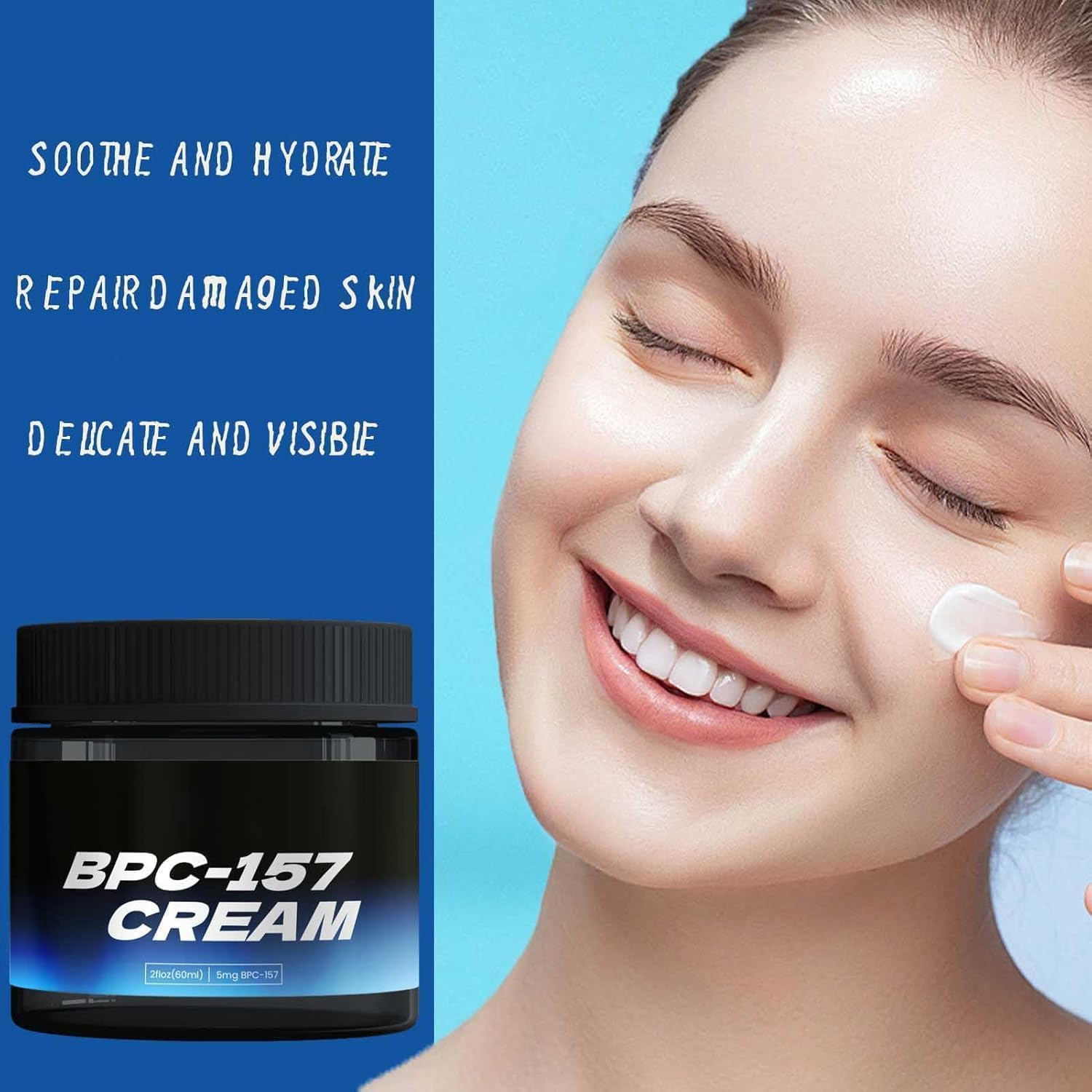 【Trending Recently】2 Jars ➤BPC 157 Peptide Face Cream, BPC 157 Essence, Hydrating, for All Skin Types image number 2