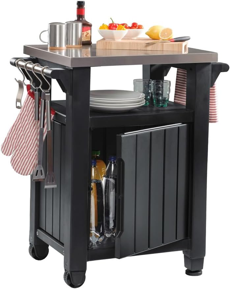 Keter Unity Classic Outdoor Barbecue Prep Bench and Storage Unit image number 3