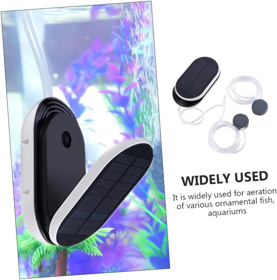 Solar Oxygenation Pump Portable Sun Powered Aerator with Copper Core and Lithium Battery for Outdoor Ponds Fish Tanks and Garden Water Oxygenation