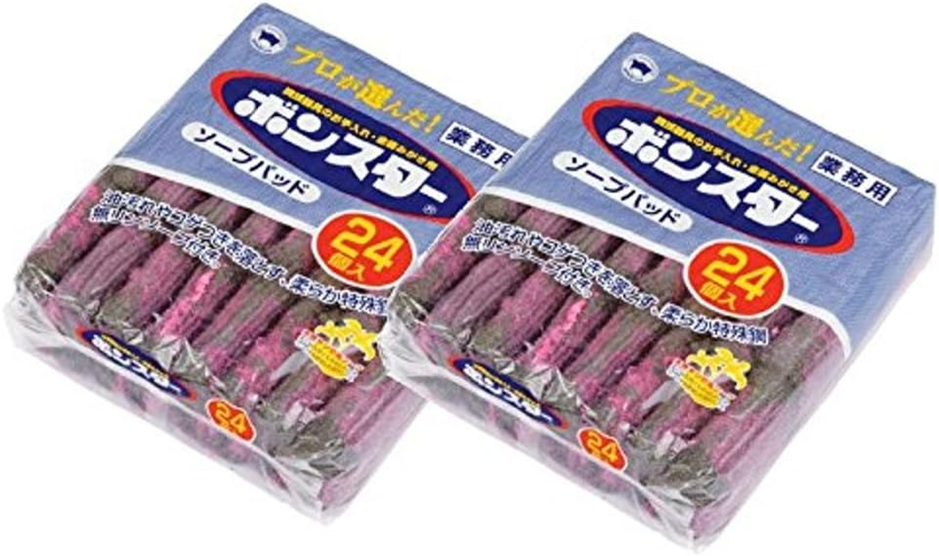 Bonsuta Scourer Steel Wool Soap Pad 24 Pieces &times; 2 Pieces image number 1