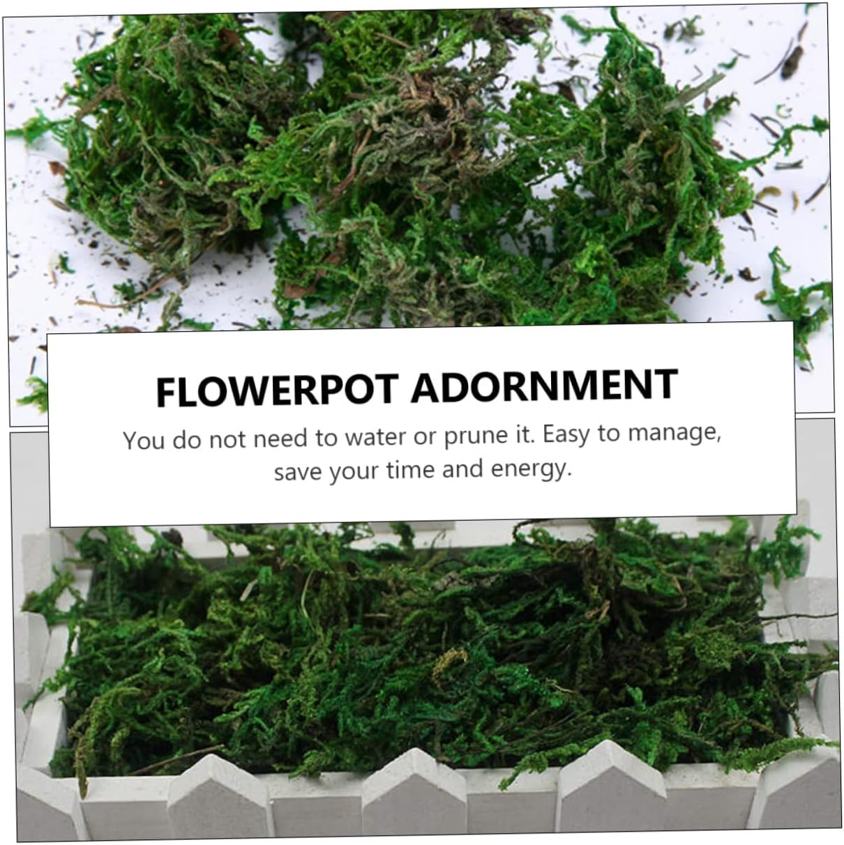 Abaodam Simulated Moss Artificial Plant Gardening Prop Decorative Moss Prop Imitated Plant Flowerpot Supplies Adornment for Indoor Outdoor Home Garden Decoration image number 2