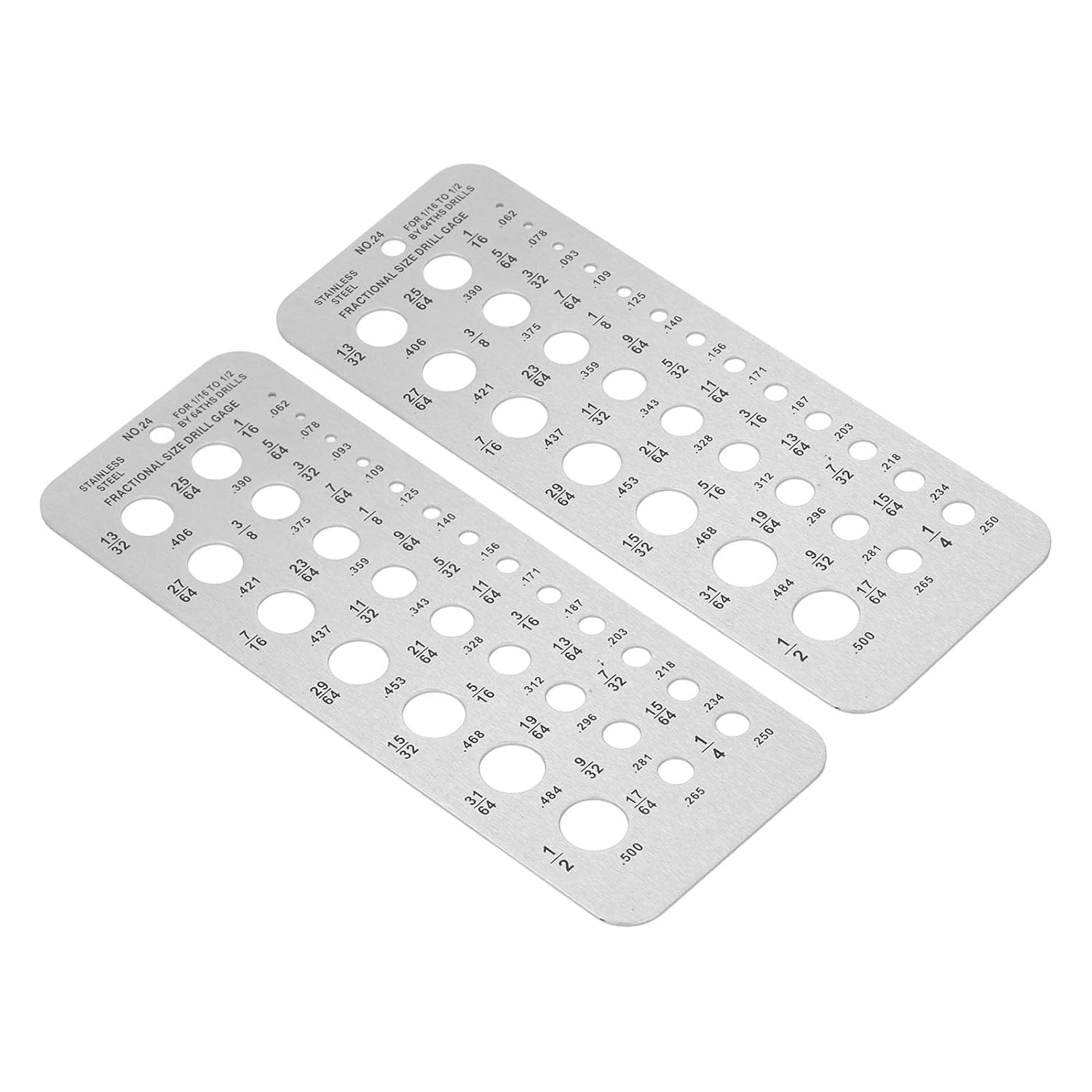 Haofy Bohrer Bitmessel Metrically Imperial Stainless Steel 29 Hole Tool 2Pcs for Mechanical Index for Construction Workers image number 2