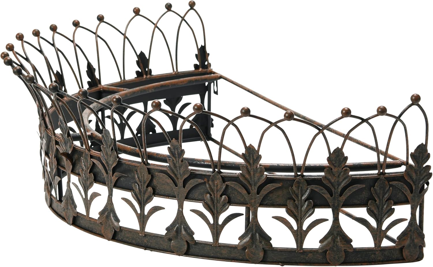 Creative Co-Op Rust Metal Curtain Crown - Silver image number 5