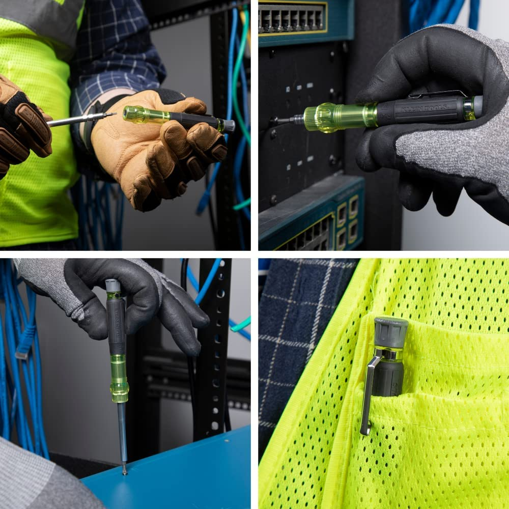 Klein Tools 32614 4-In-1 Multi-Bit Precision Pocket Screwdriver Set image number 2