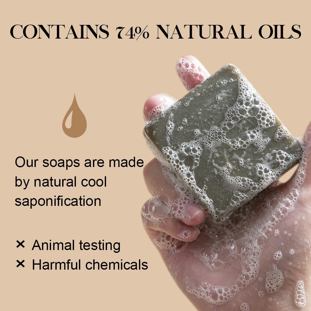 Natural Bar Soap for Men - 5Oz X 3 Bars Variety Pack, Men'S Bar Soap Made from Natural Oils, Acne Relief & Skin Cleansing - Australian Tea Tree, Summer Orange, Coconut Milk